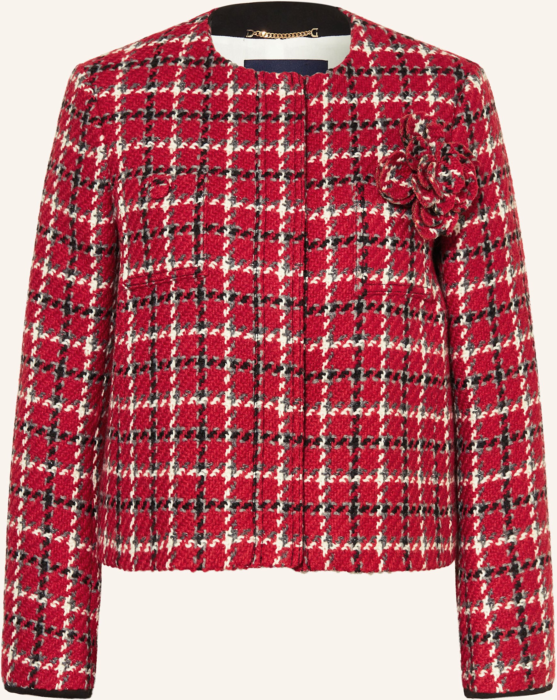 Pamela Henson Kastenjacke Aus Tweed rot