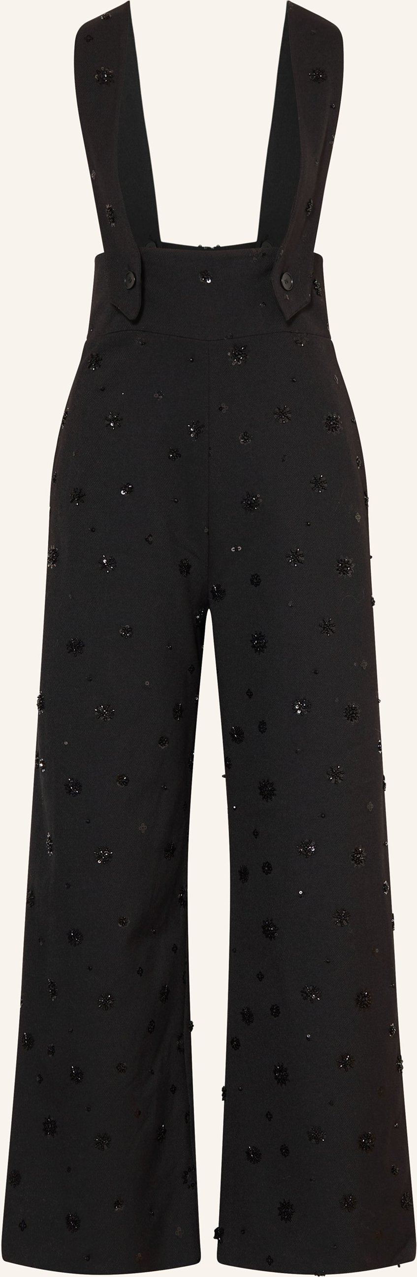 Maje Latzhose Mit Pailletten schwarz