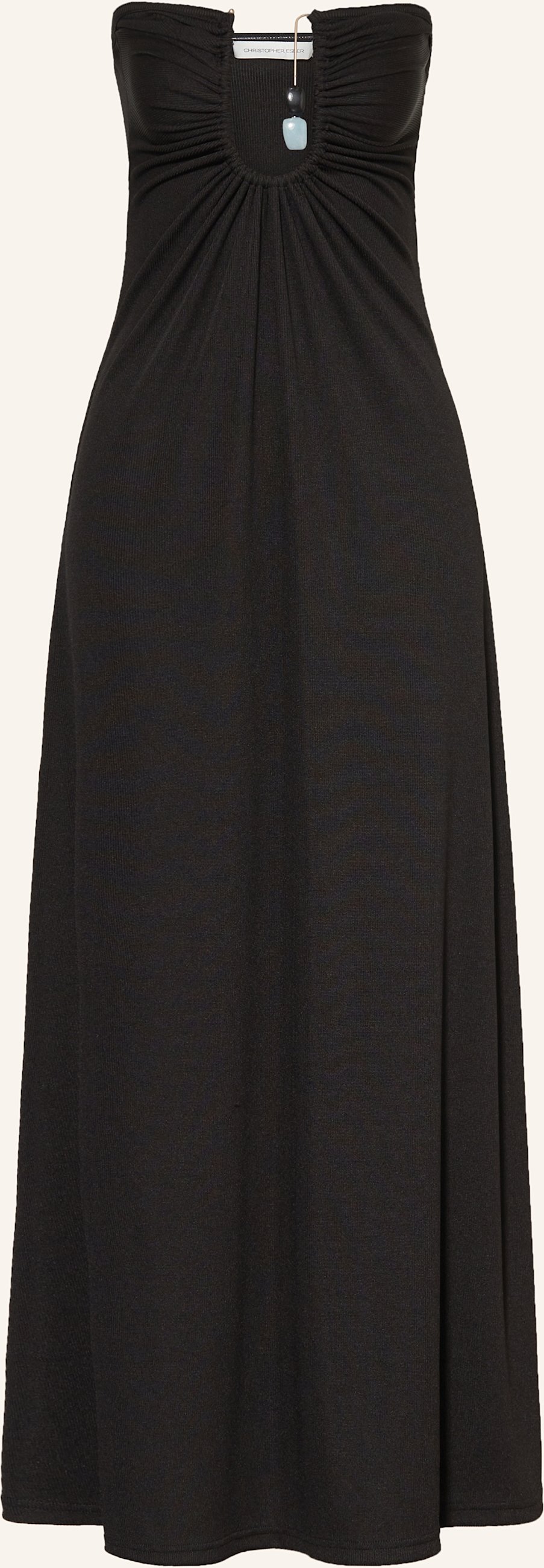 Thumbnail - Christopher Esber Off-Shoulder-Kleid Helix Crystal Mit Cut-Out schwarz