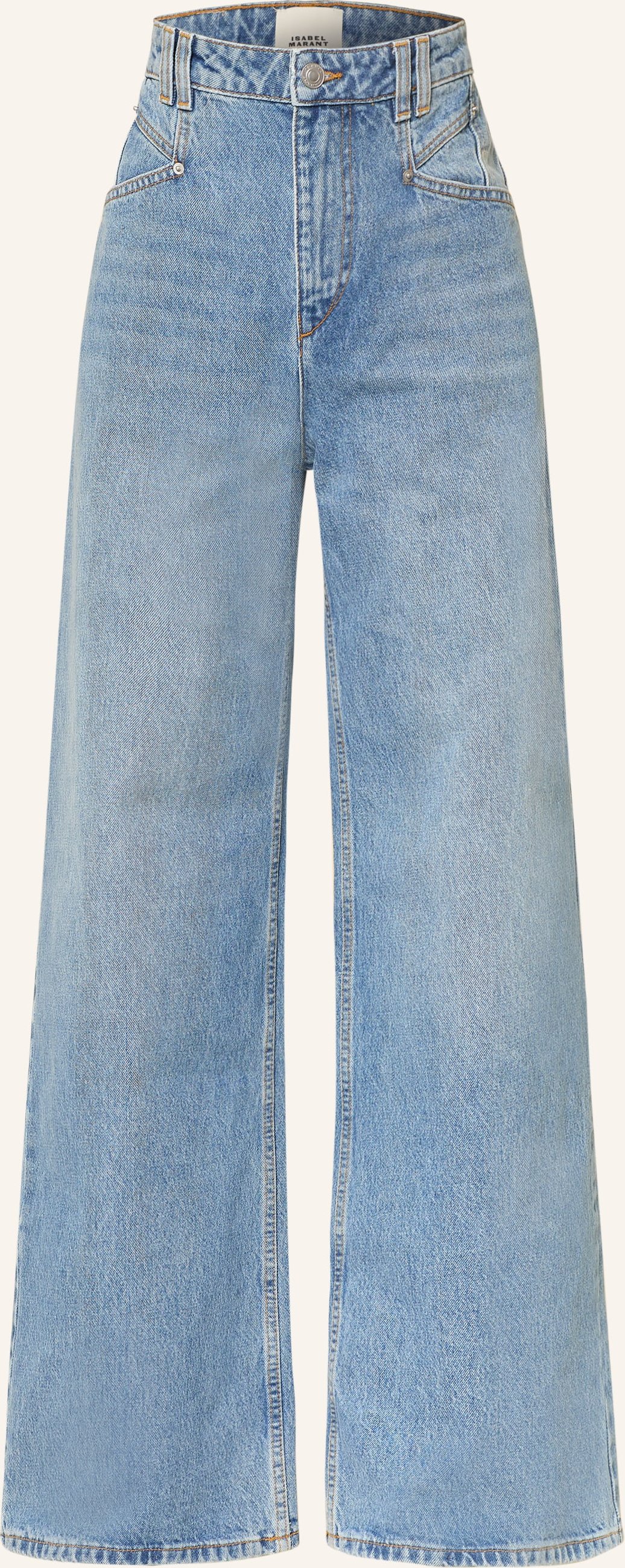 Marant Étoile Wide Leg Jeans Lemony blau