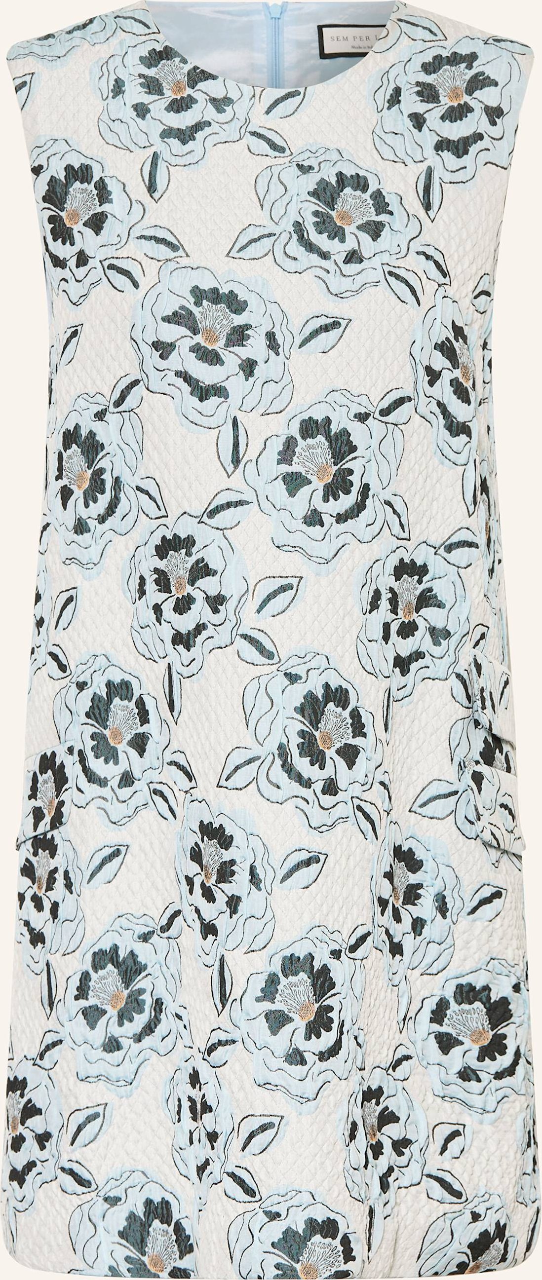 Sem Per Lei Jacquard-Kleid blau