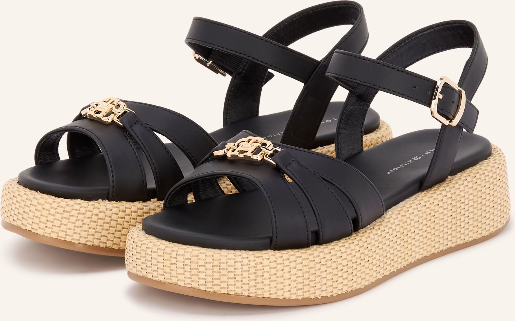 Tommy Hilfiger Plateau-Sandaletten schwarz