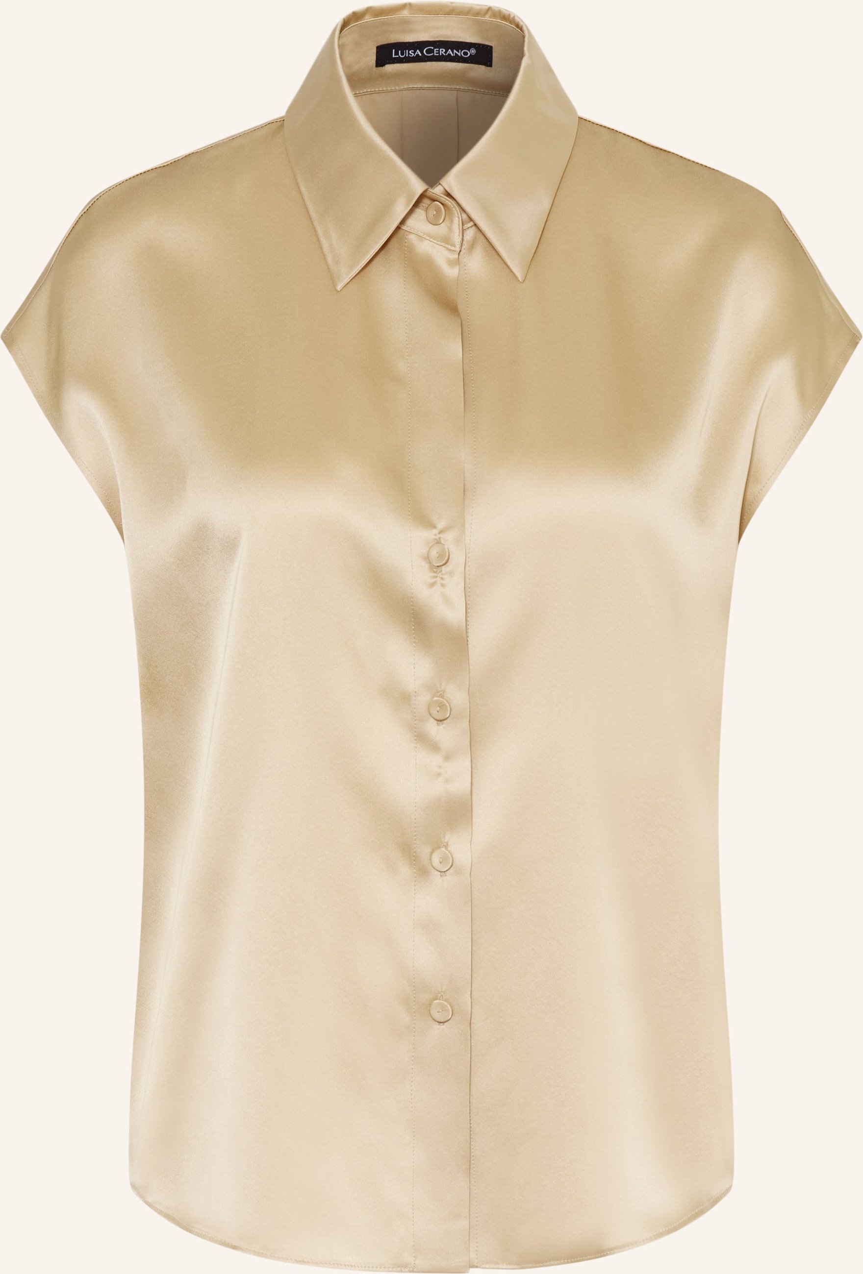 Luisa Cerano Hemdbluse Aus Seide beige