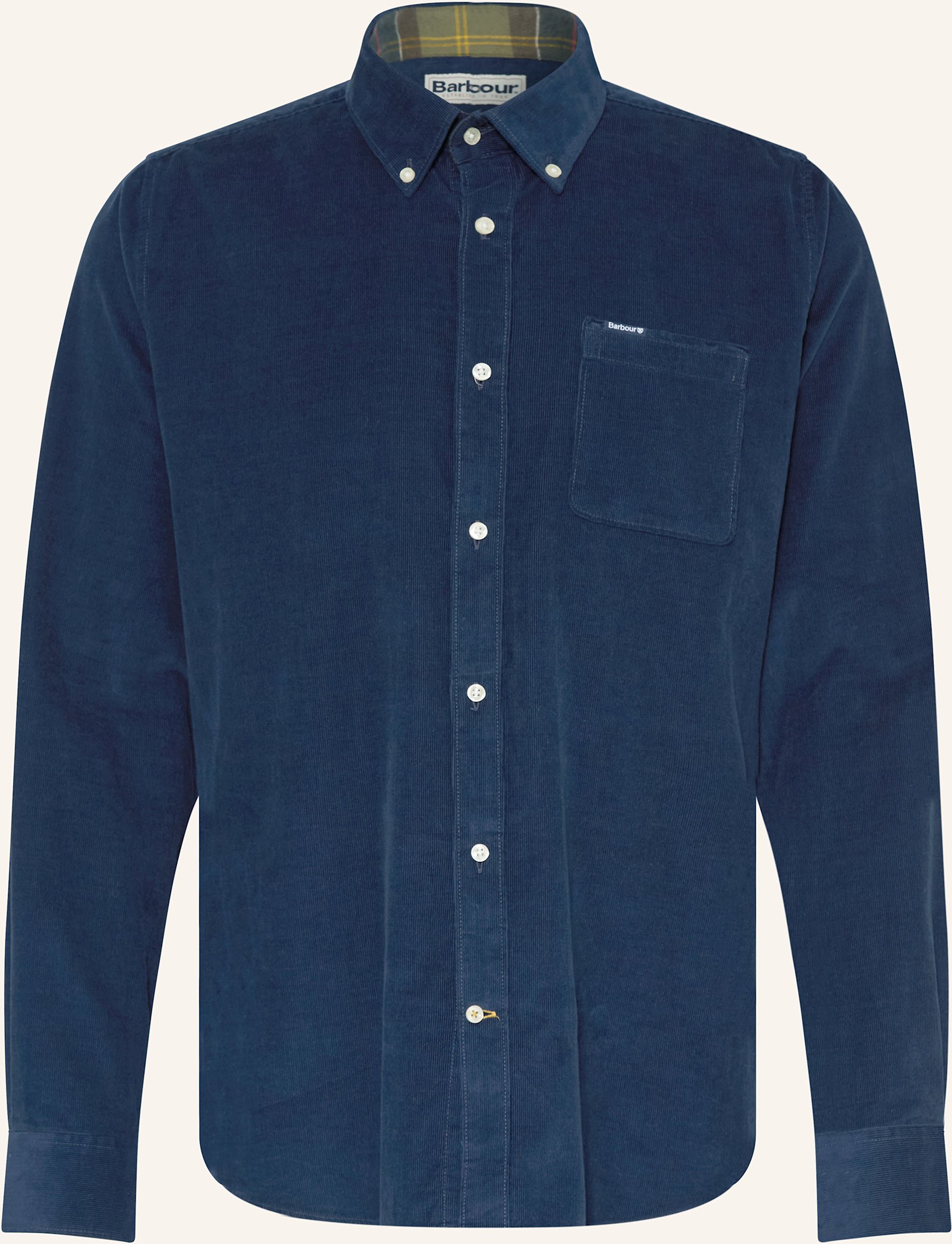 Barbour Cordhemd Ramsey Tailored Fit blau