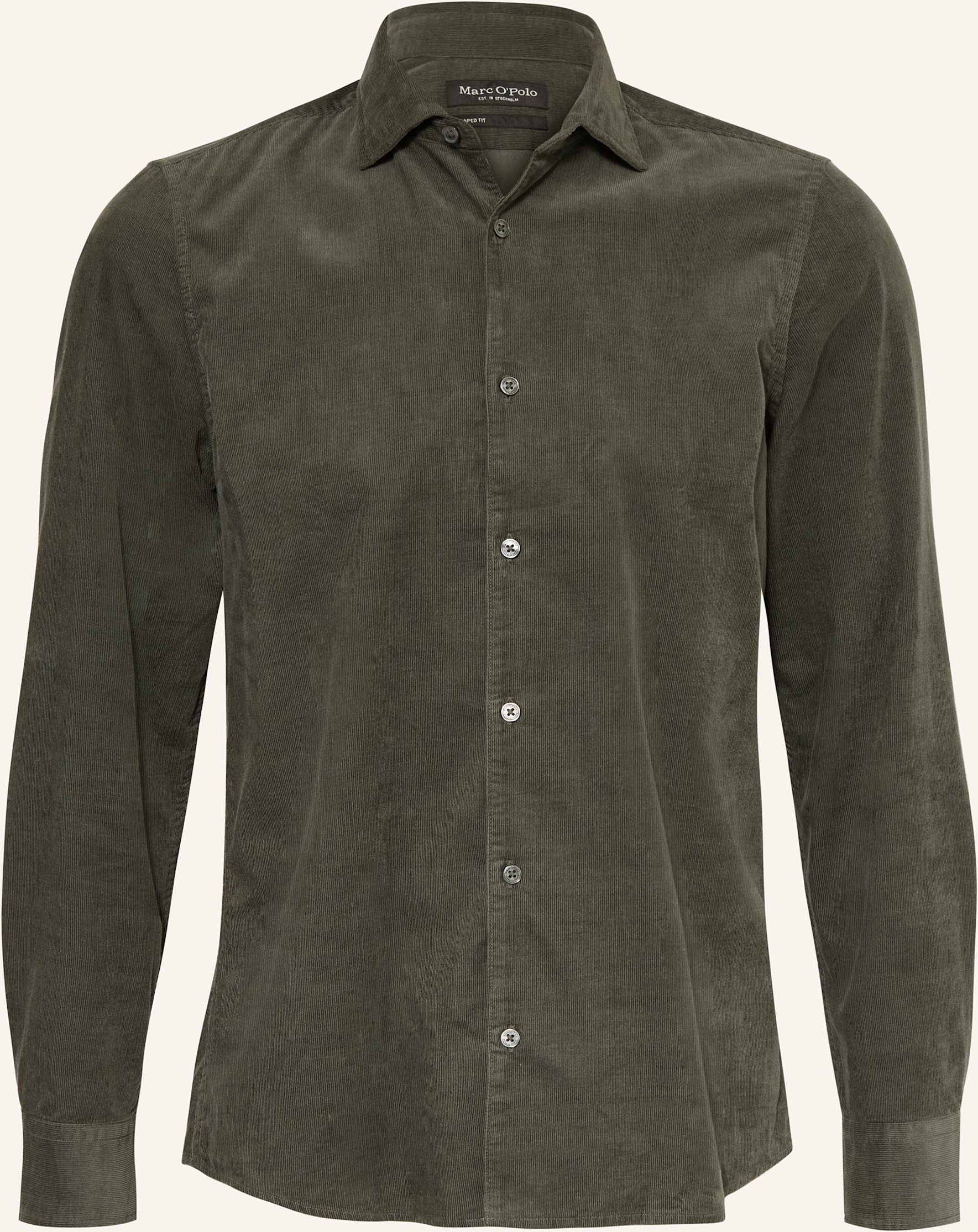 Thumbnail - Marc O'polo Cordhemd Shaped Fit gruen