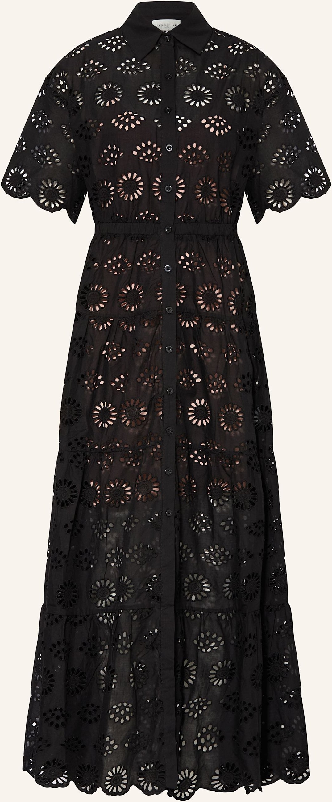 Miss June Kleid Aus Lochspitze schwarz