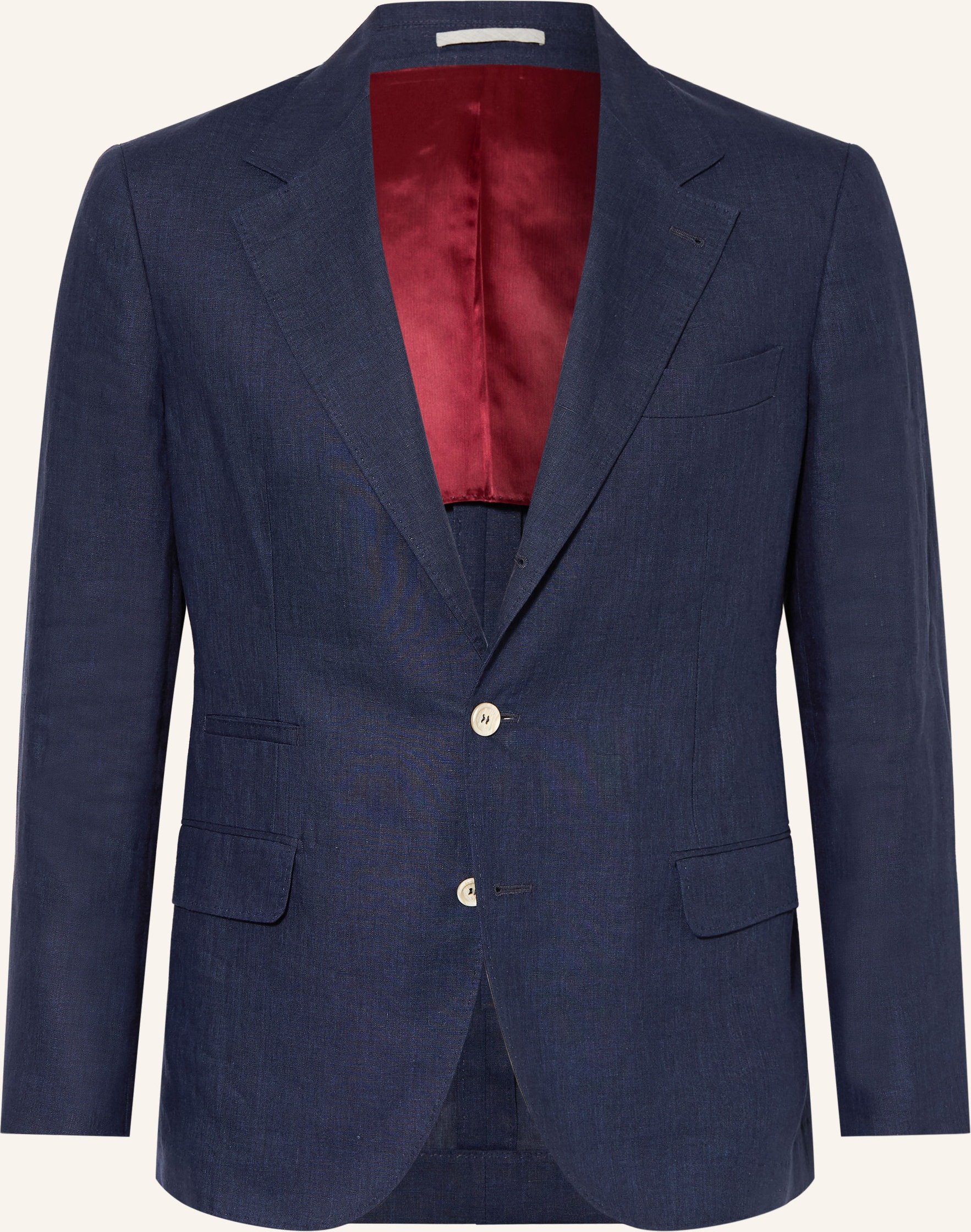 Brunello Cucinelli Anzugsakko Extra Slim Fit Aus Leinen blau