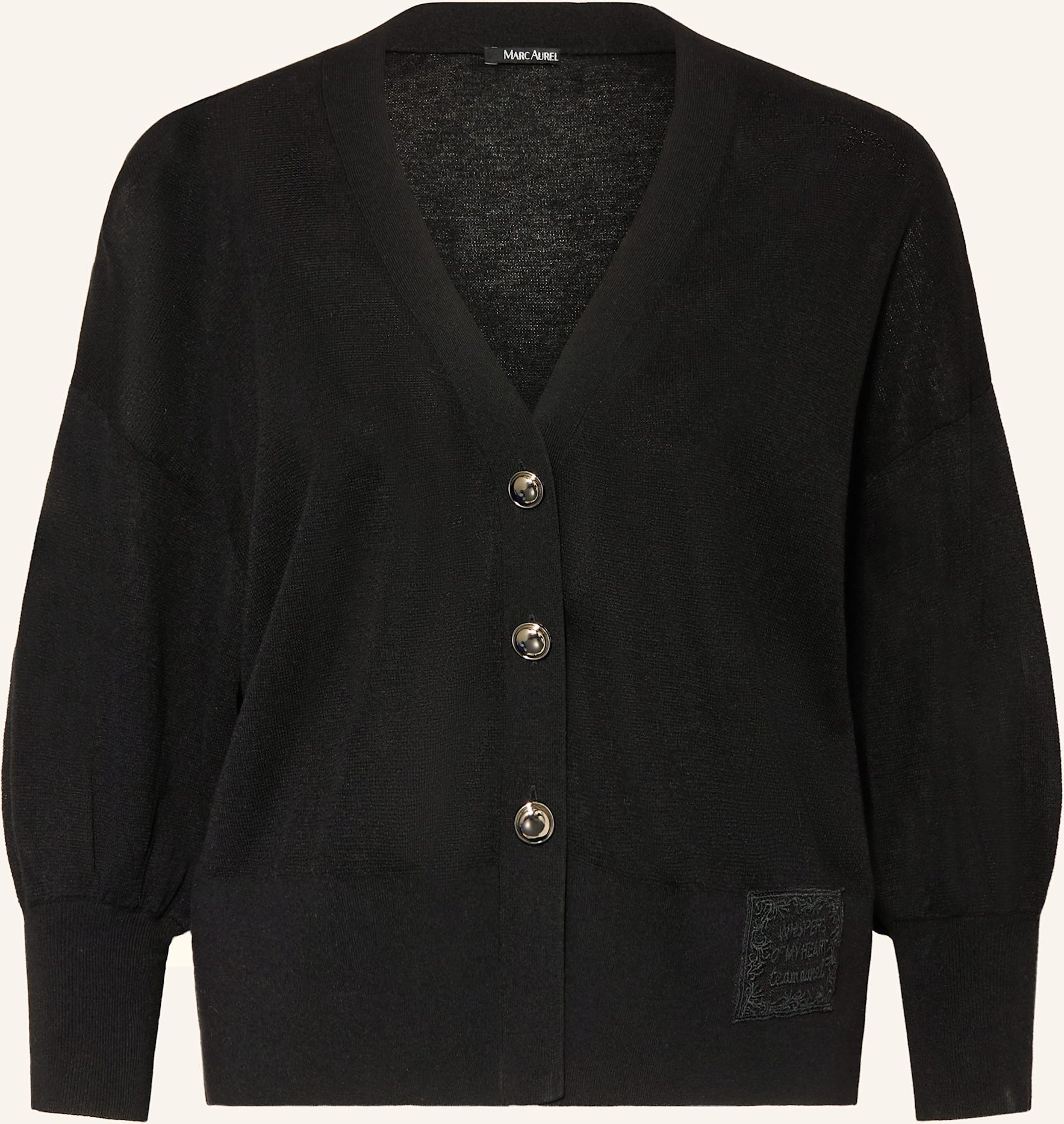 Marc Aurel Strickjacke Mit 3/4-Arm schwarz