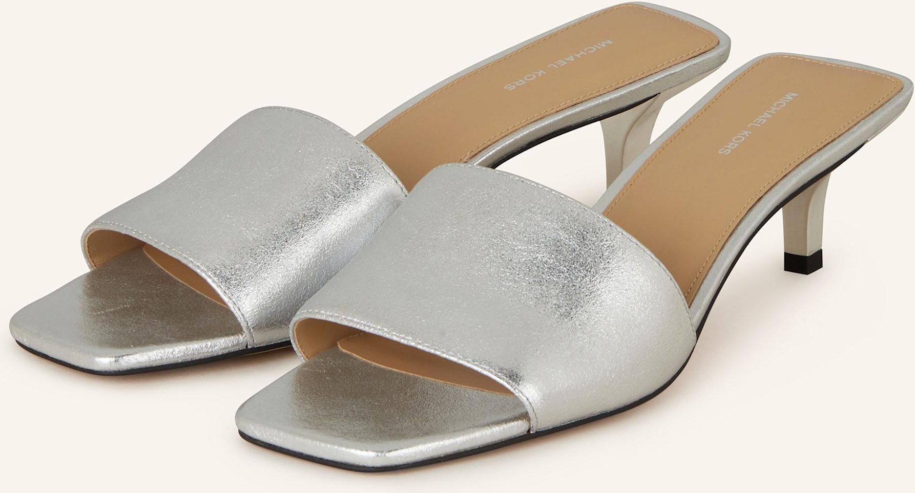 Michael Kors Mules Merriam silber