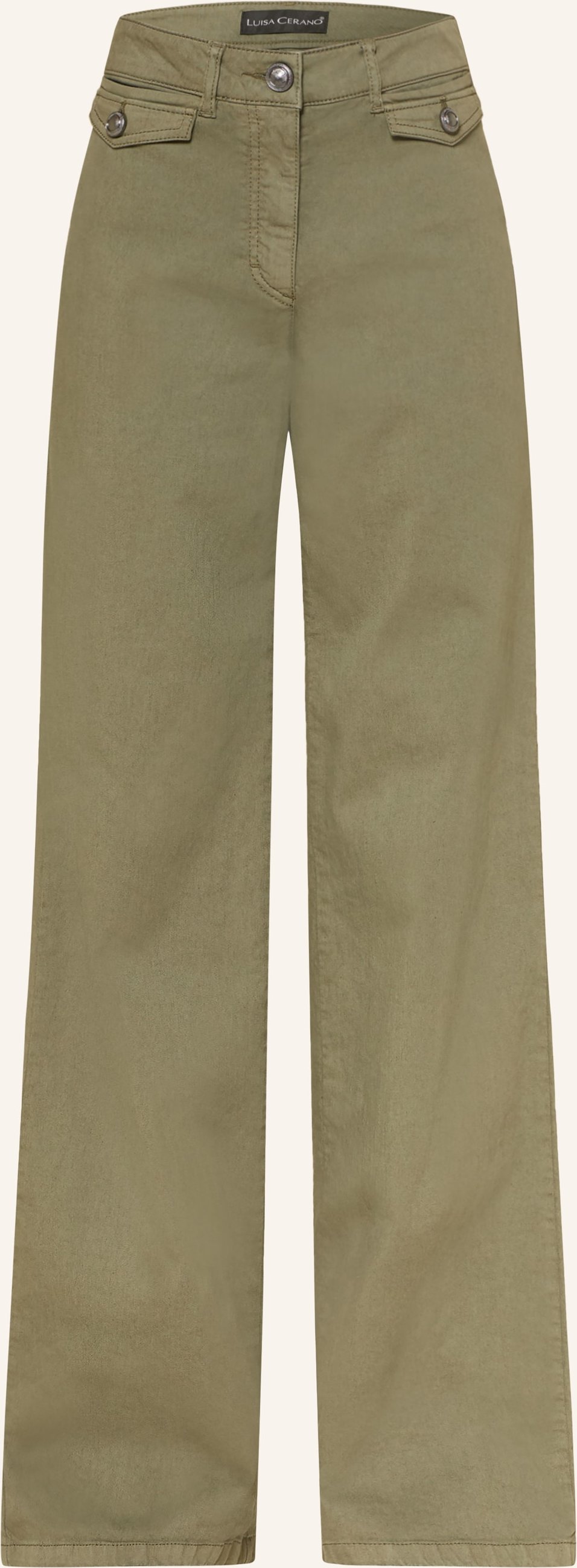 Luisa Cerano Wide Leg Jeans gruen