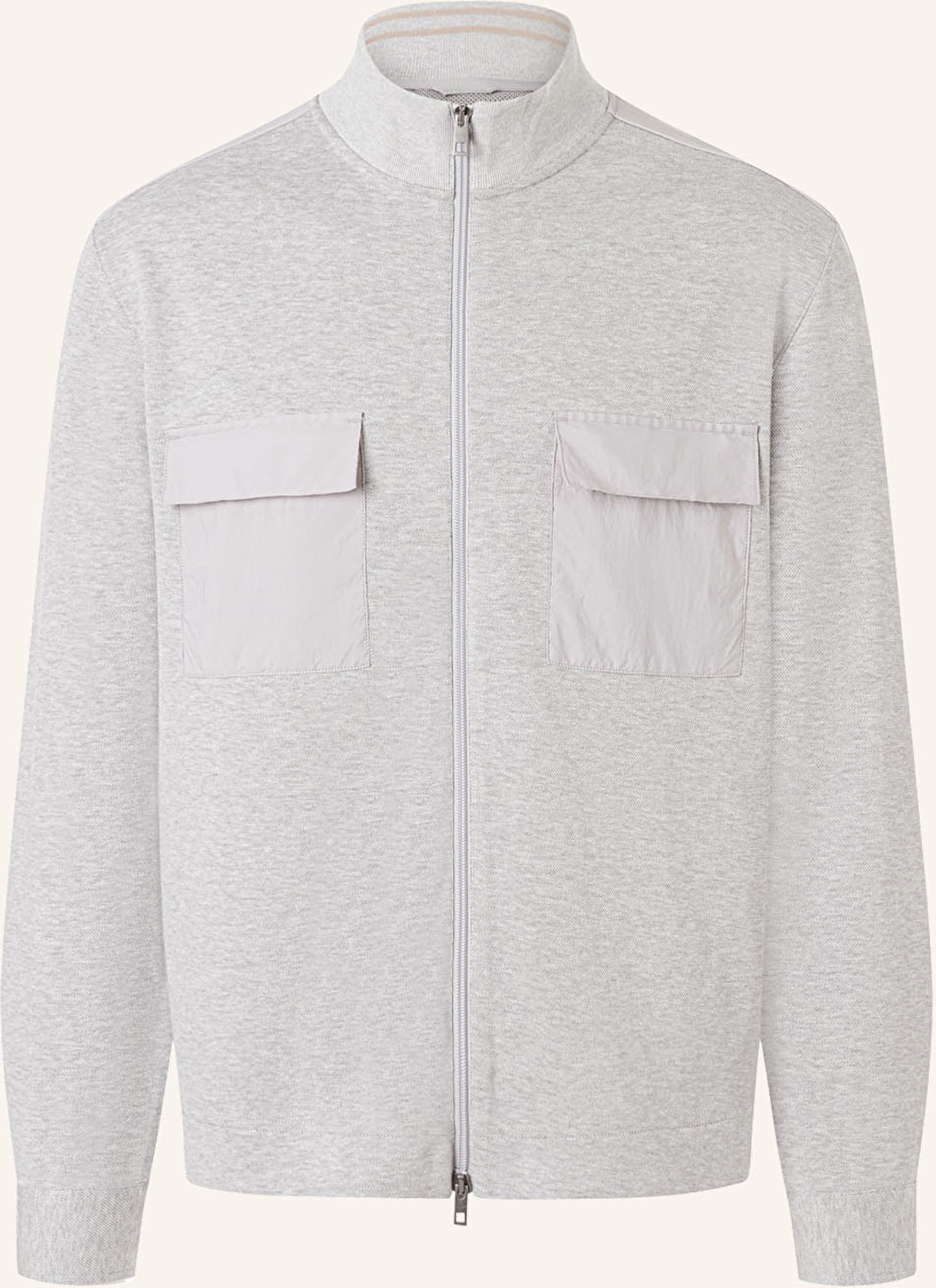 Maerz Muenchen Sweatjacke Im Materialmix grau