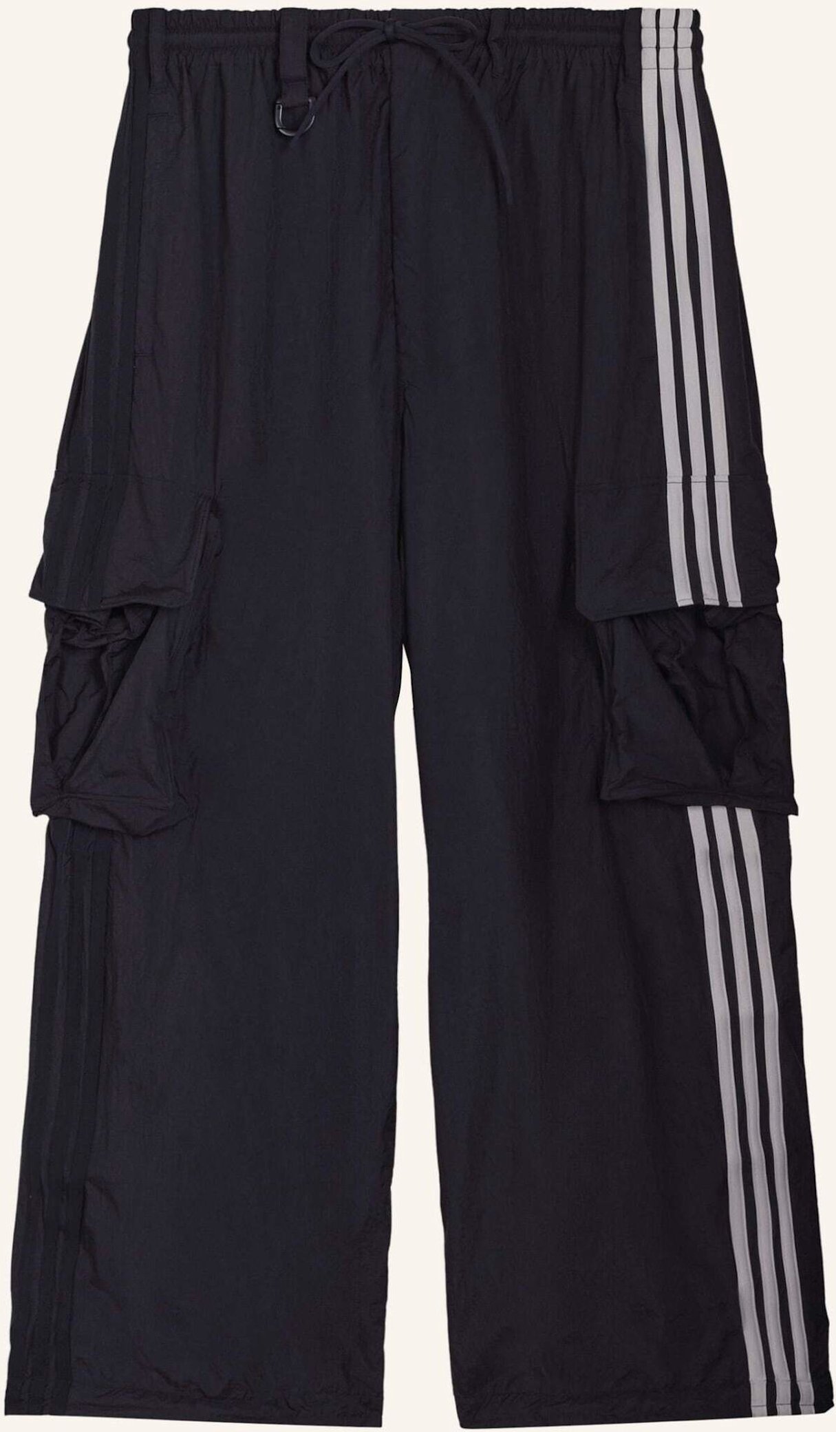 Y-3 Y-3 Nylon Wired 3-Streifen Cargohose schwarz