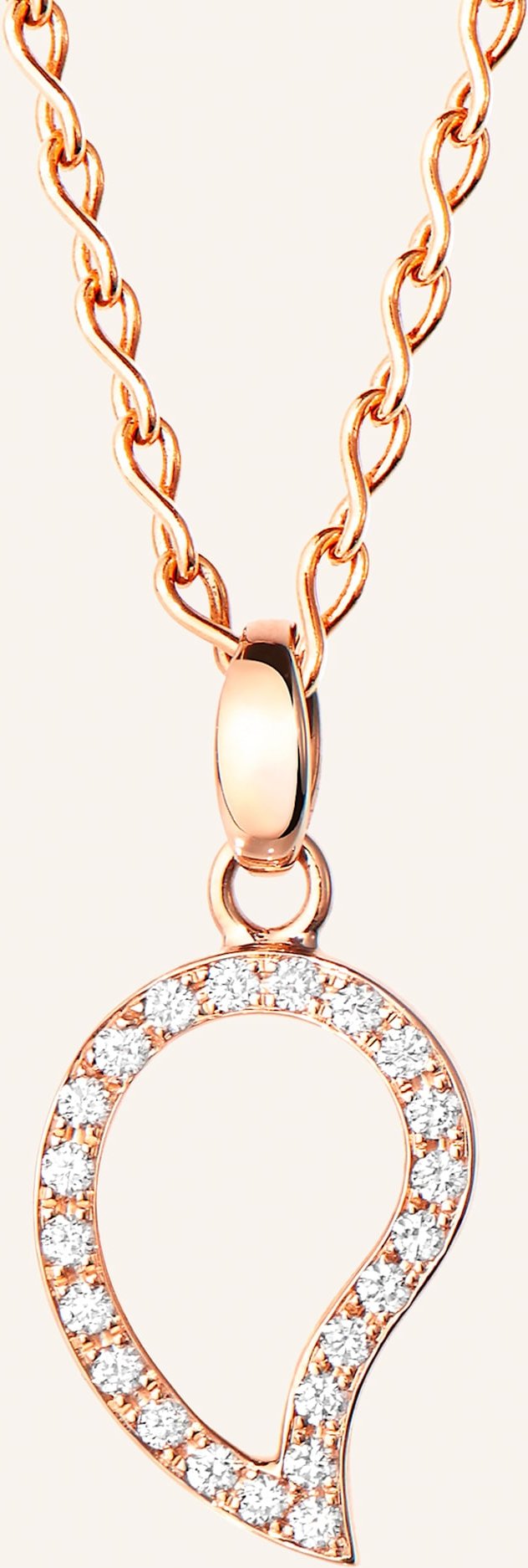 Tamara Comolli Anhänger Pendant Signature Small Diamond Pavé Mit Diamant Pavé 18k Roségold rosegold