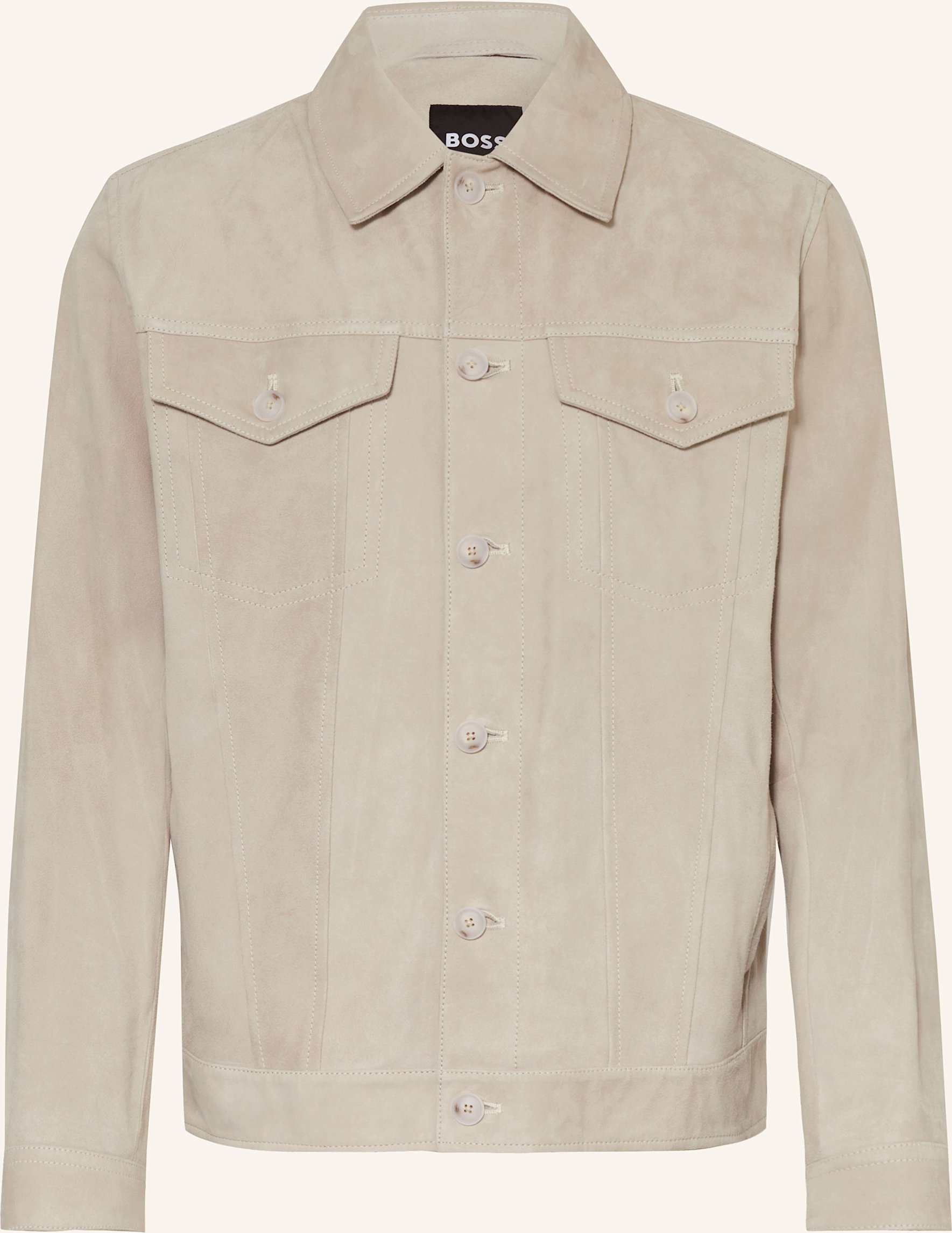 Boss Lederjacke Merak beige