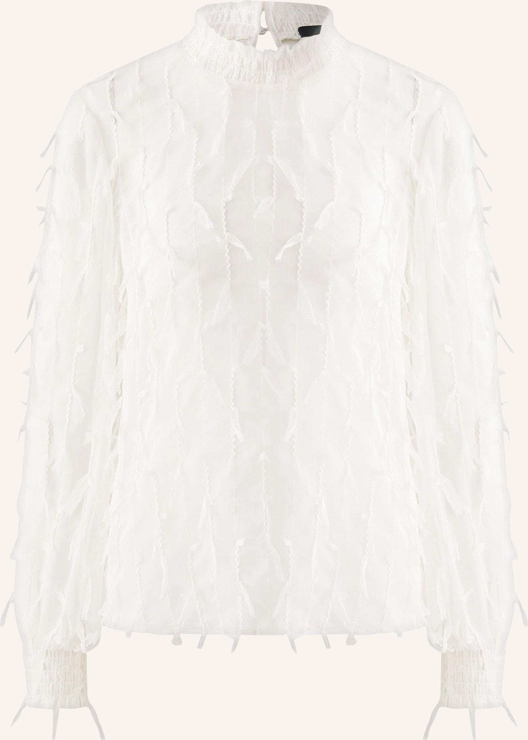 Oui Blusenshirt Mit Plissees weiss