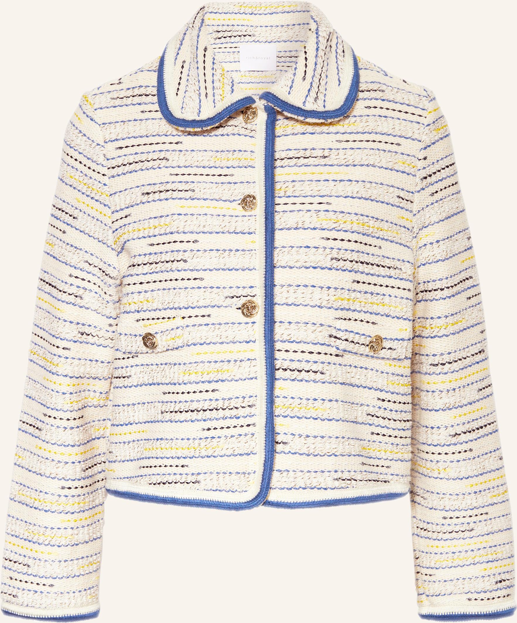 Rich & Royal Kastenjacke Mit Glitzergarn beige