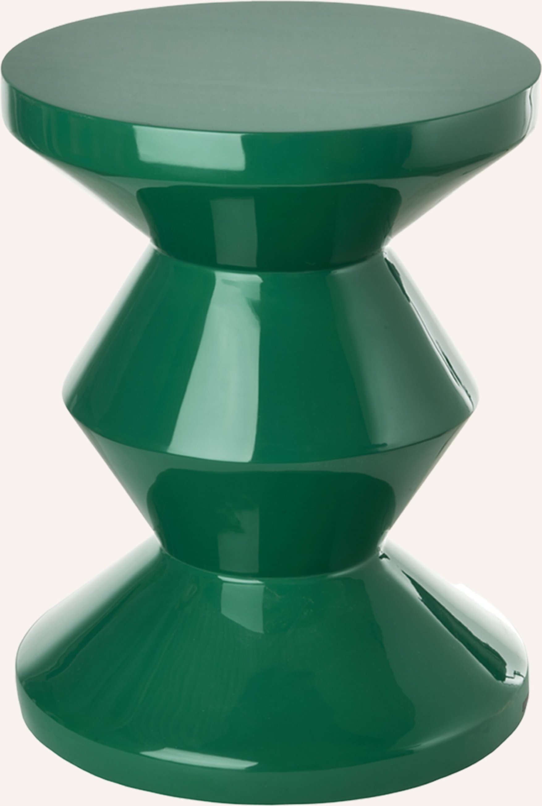 Polspotten Hocker Zig Zag gruen