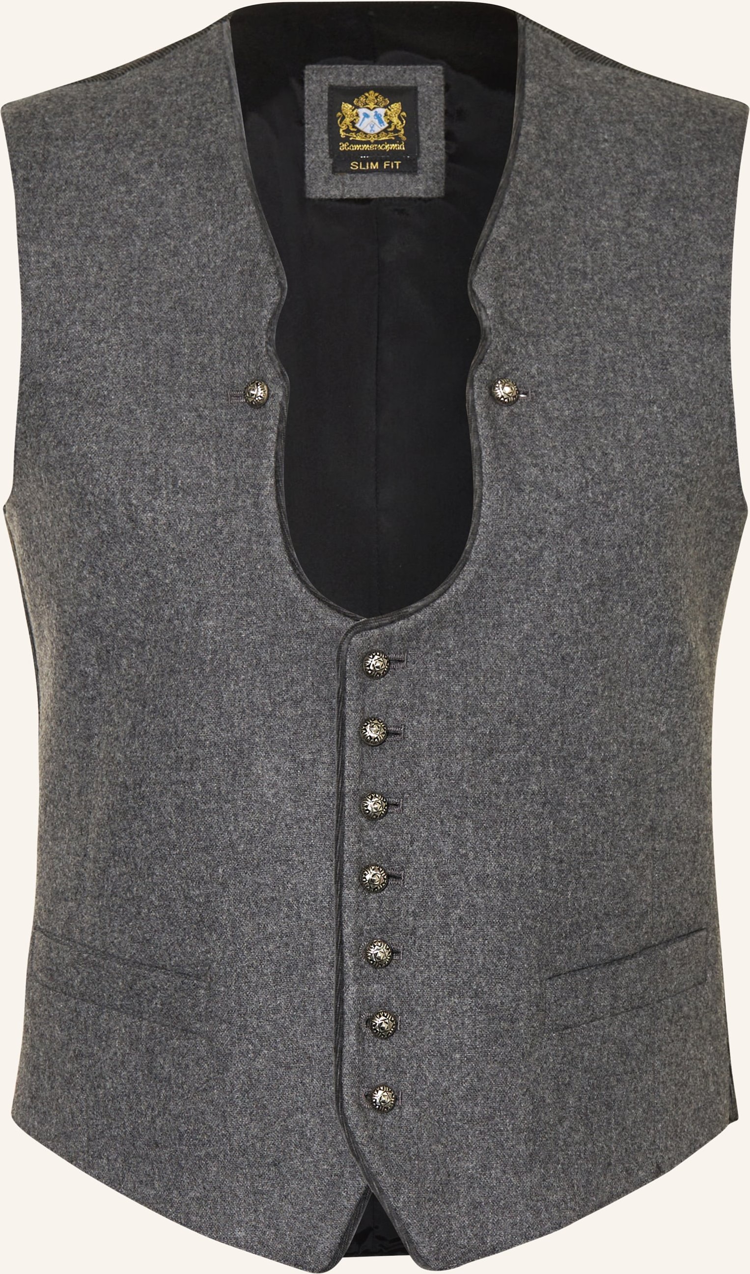 Thumbnail - Hammerschmid Trachtenweste Vizenz Slim Fit grau