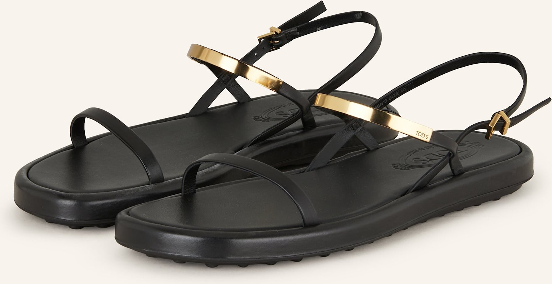 Tod's Sandalen Gomma schwarz