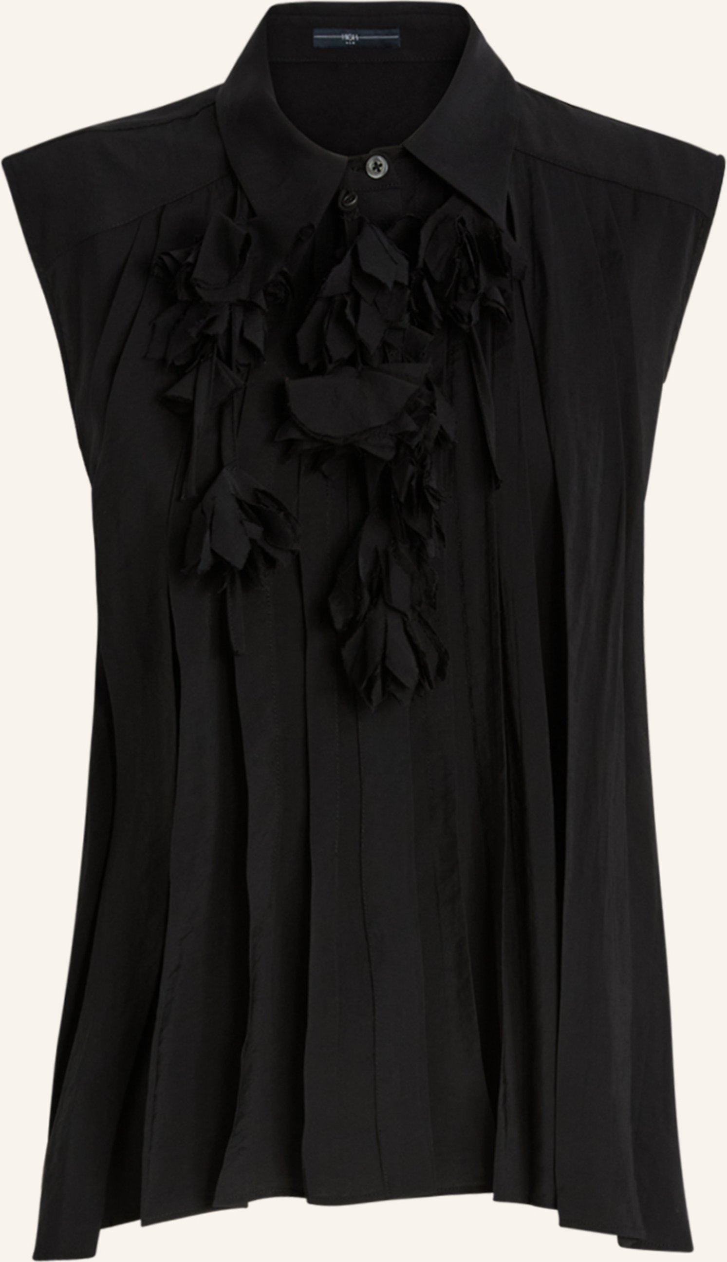 High Blusentop Doodle schwarz