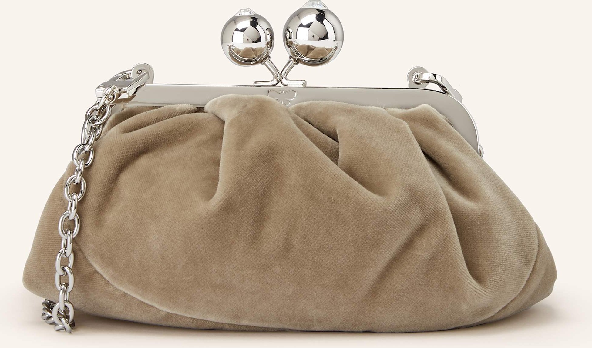 Weekend Max Mara Umhängetasche Valance Mit Schmucksteinen braun