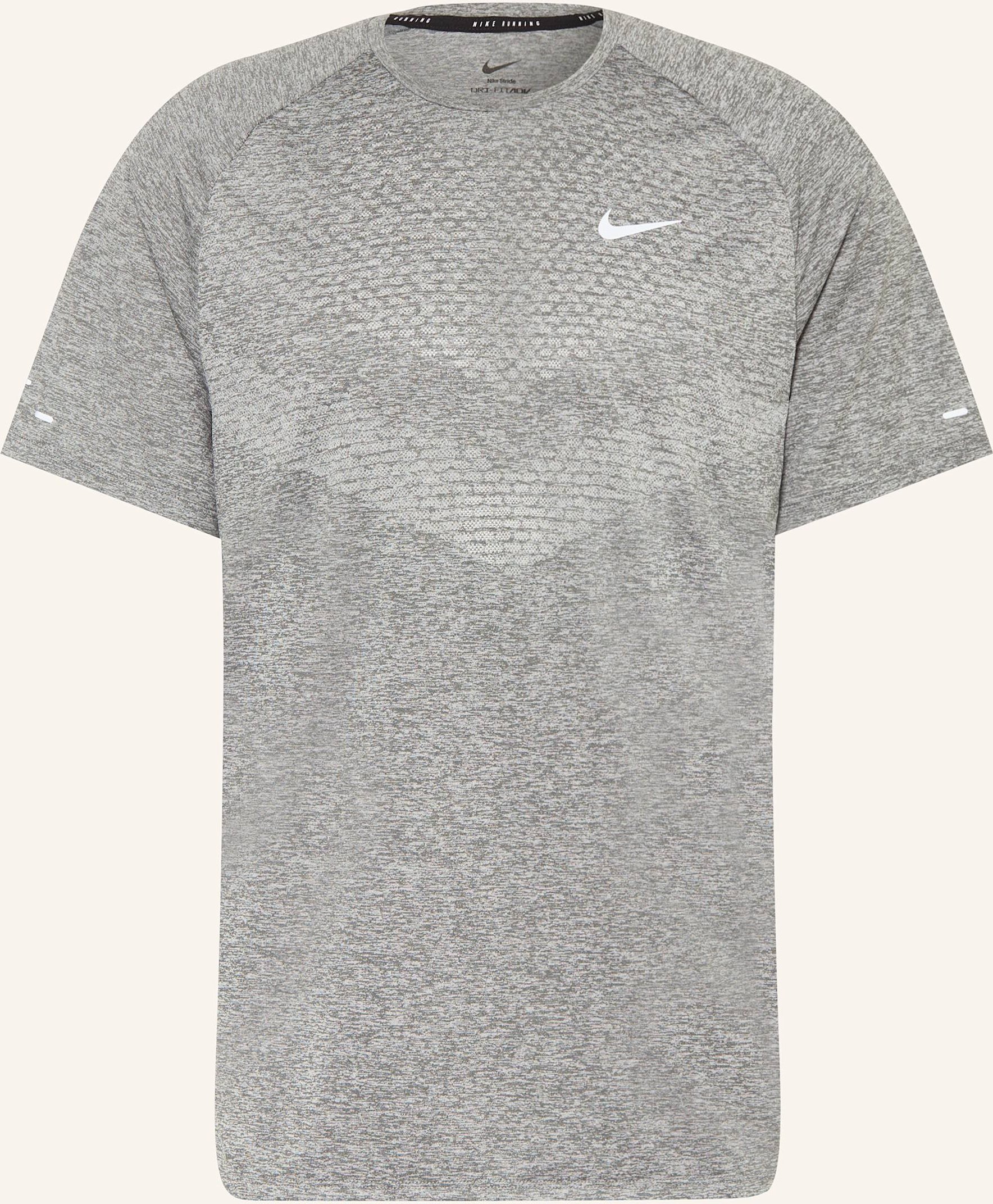 Thumbnail - Nike Laufshirt Stride grau