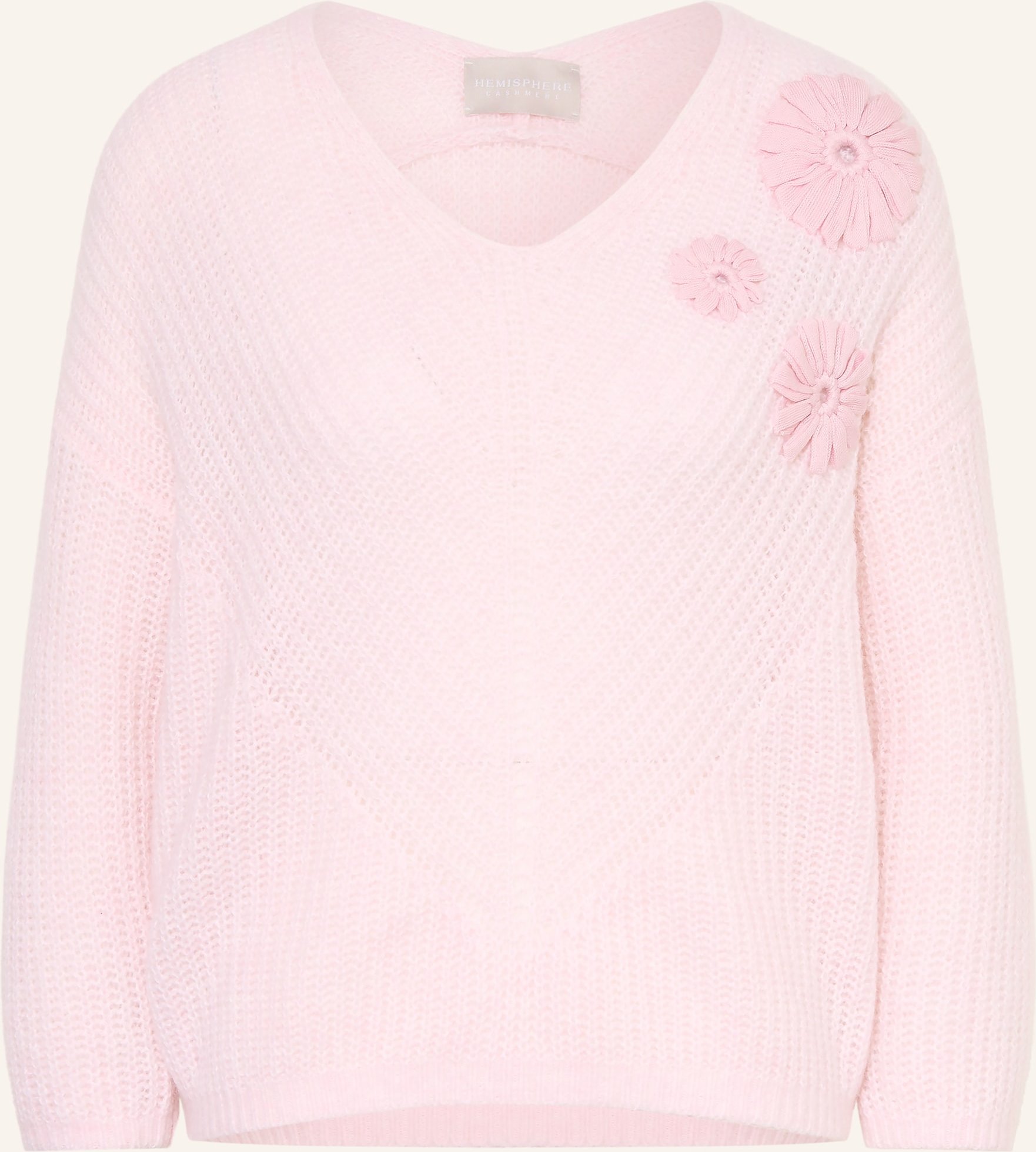 Hemisphere Pullover Mit Cashmere Und 3/4-Arm rosa