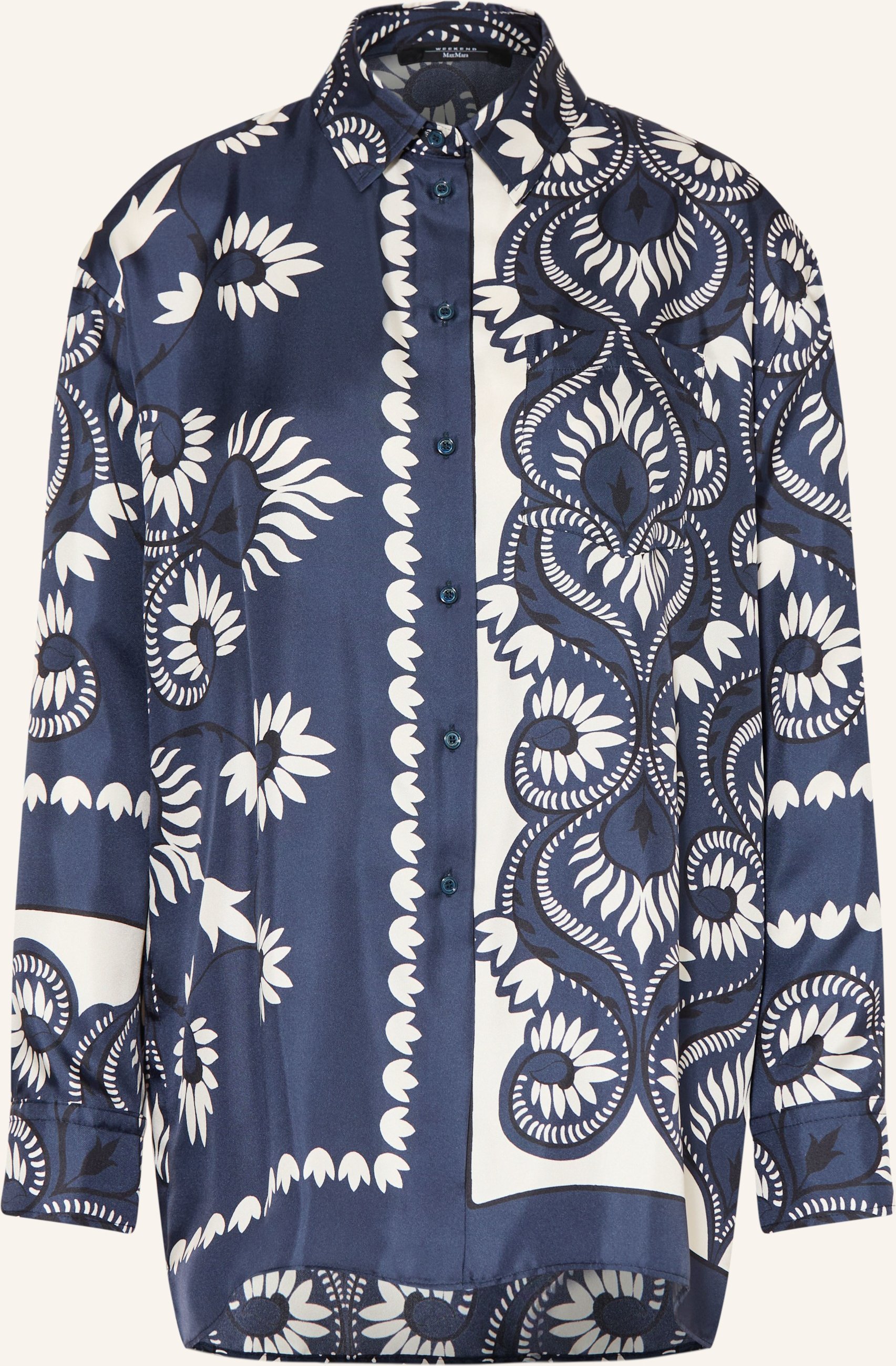 Weekend Max Mara Hemdbluse Lastra Aus Seide blau