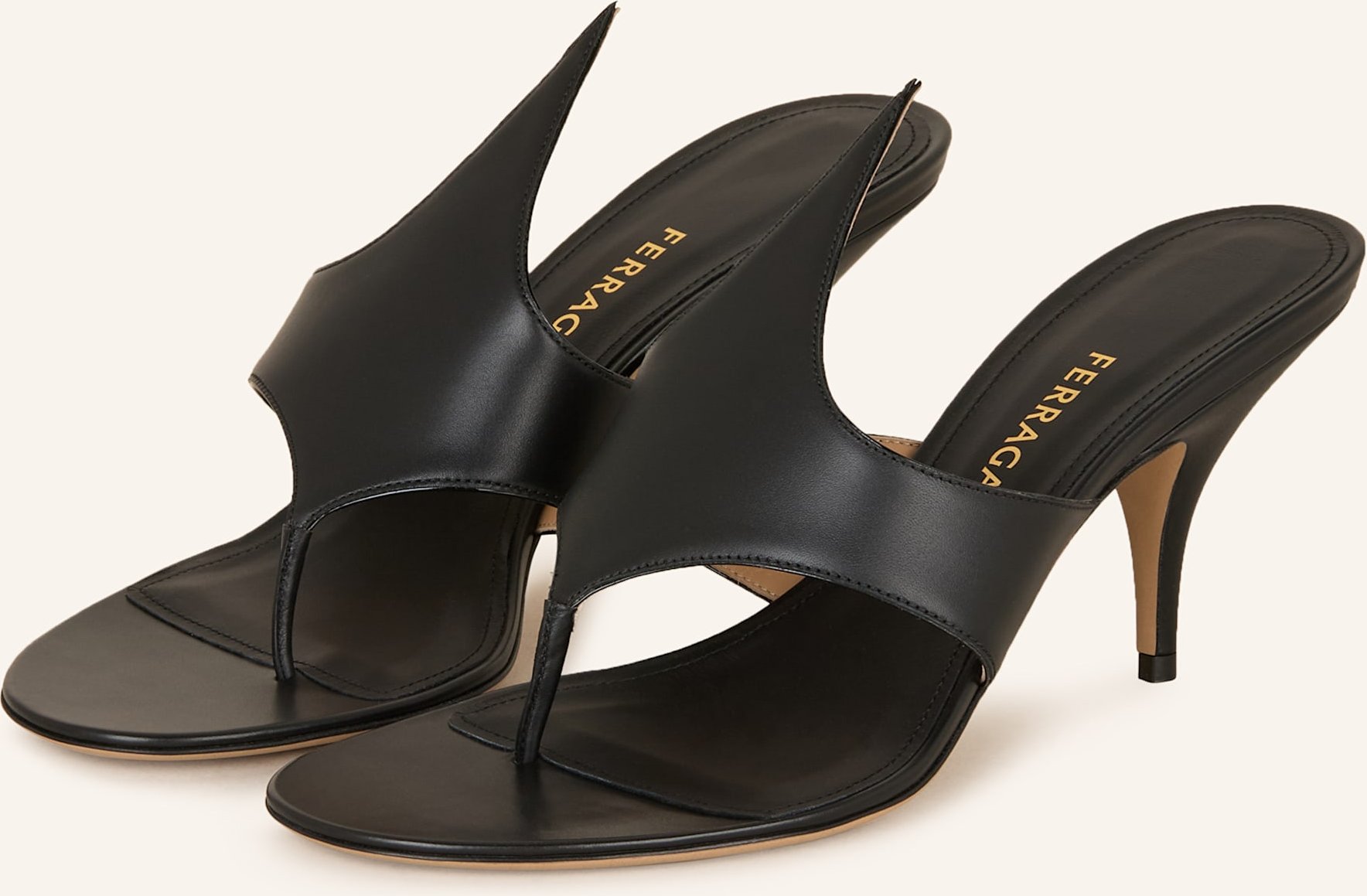 Ferragamo Zehentrenner schwarz