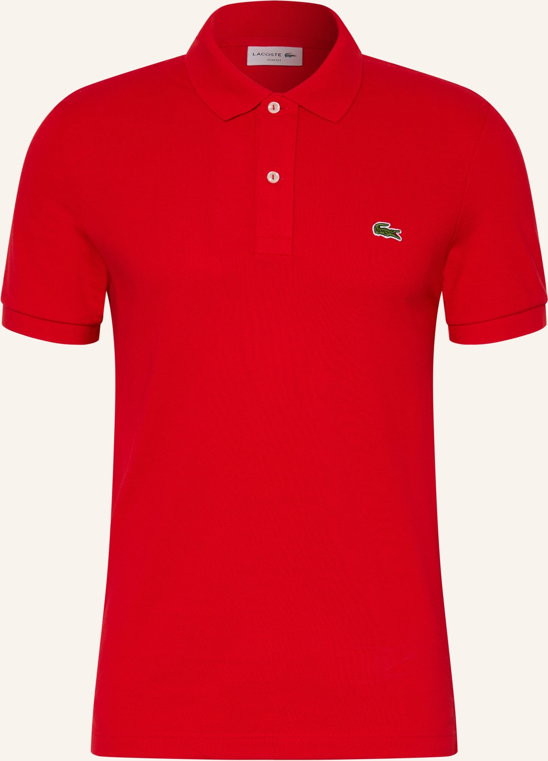 Thumbnail - Lacoste Piqué-Poloshirt Slim Fit rot