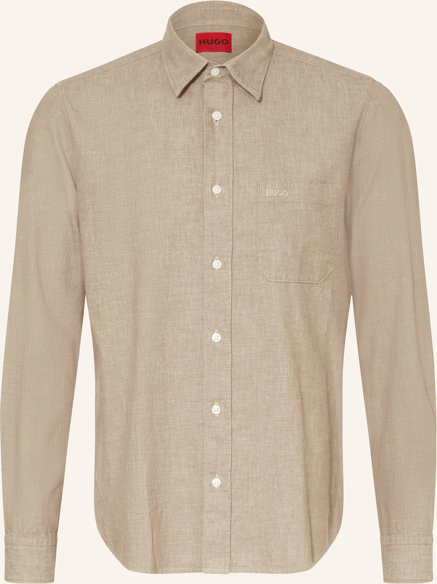 Hugo Hemd Ermano Straight Fit braun