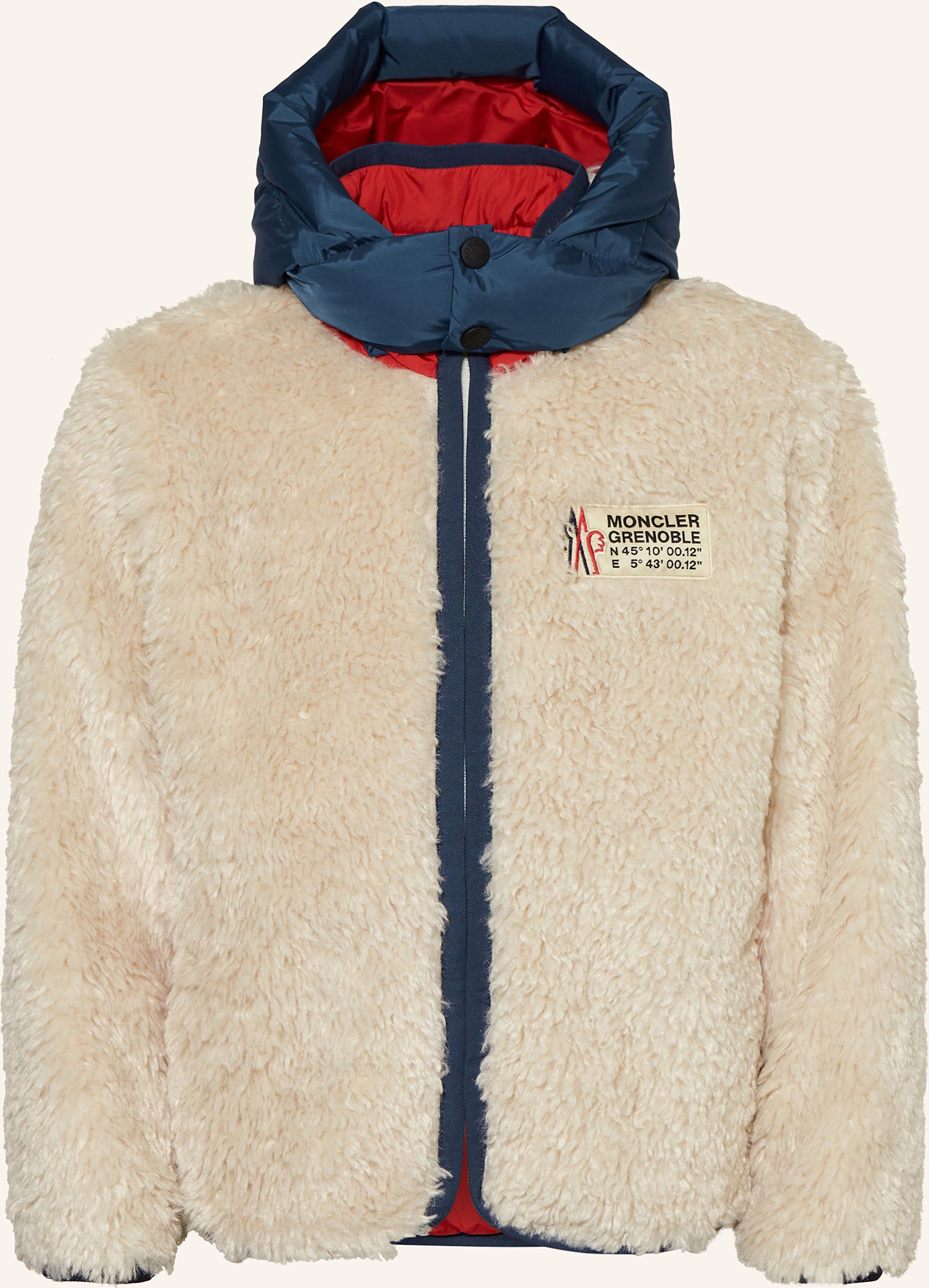 Thumbnail - Moncler Enfant Daunen-Skijacke Zum Wenden beige