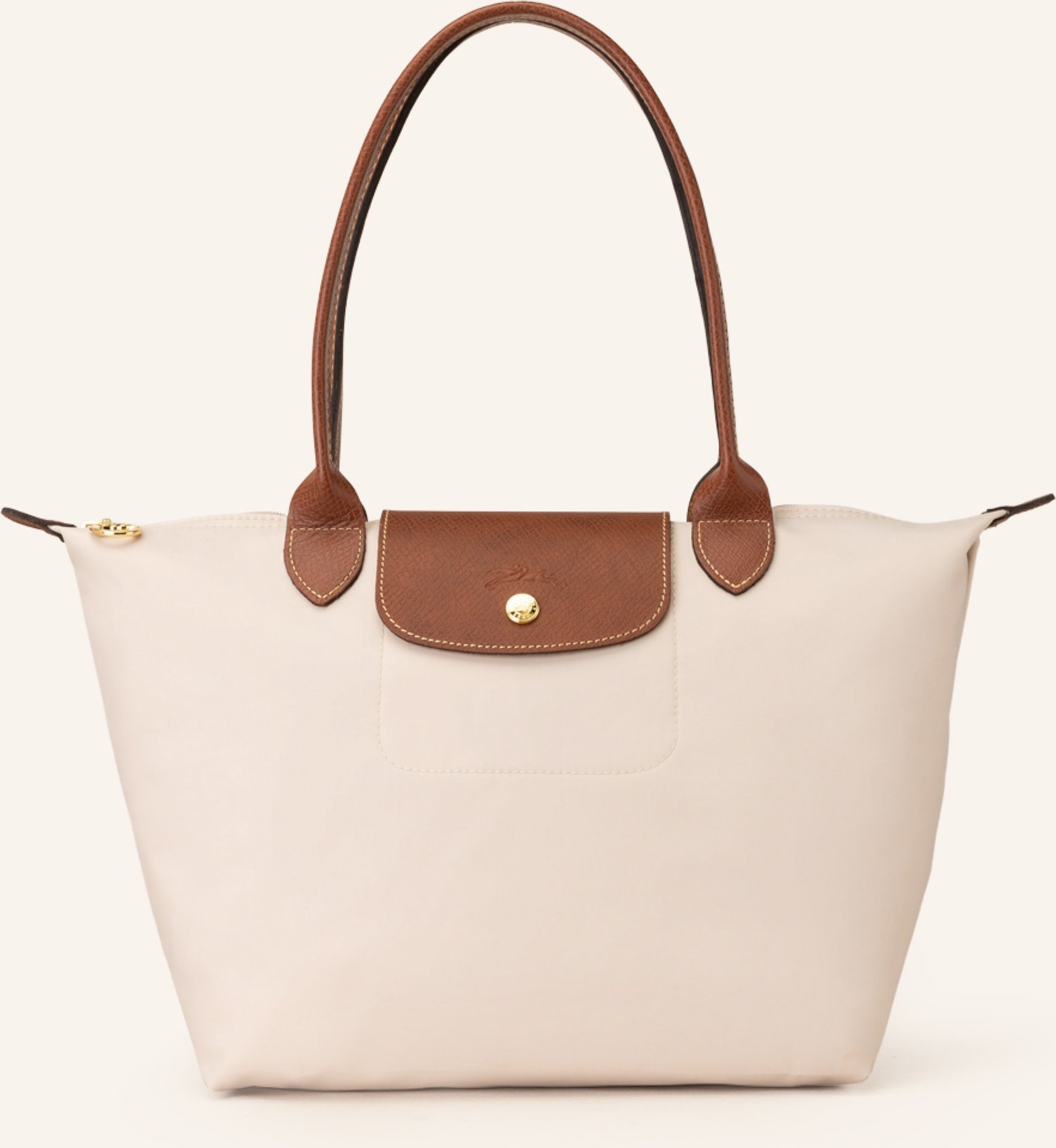 Thumbnail - Longchamp Shopper Le Pliage M beige