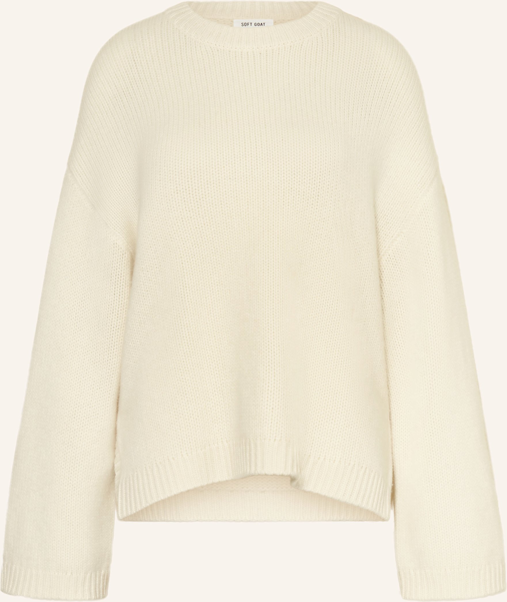 Soft Goat Cashmere-Pullover weiss