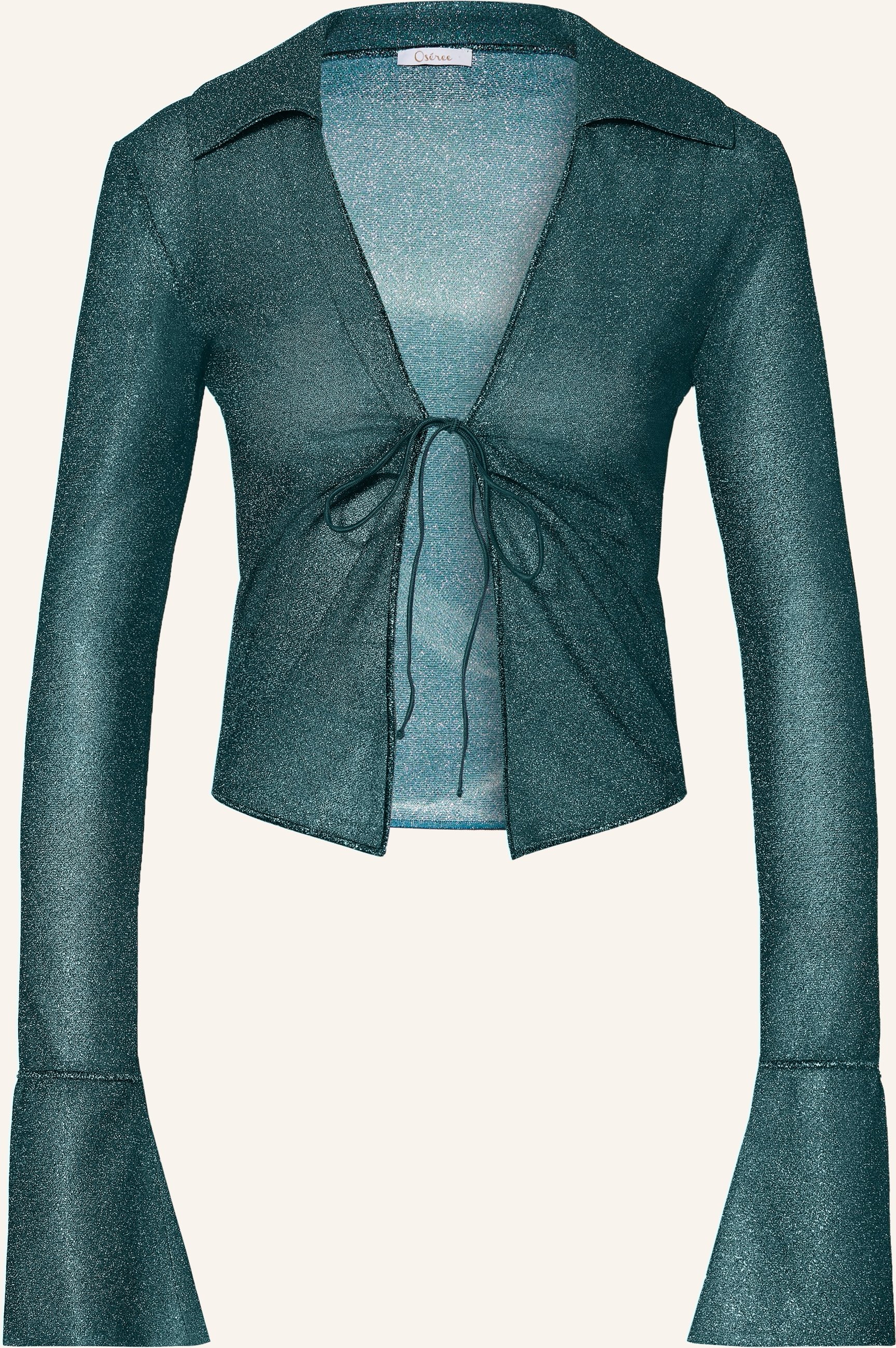 Oséree Bluse Lumière Mit Glitzergarn blau