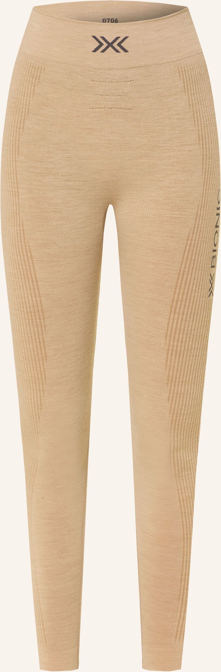 X-Bionic Funktionswäsche-Hose Mightywool Mit Merinowolle Und Verkürzter Beinlänge beige