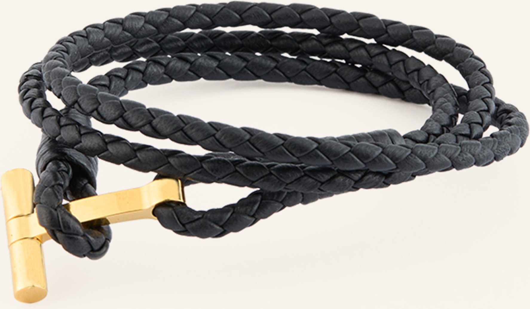 Tom Ford Lederarmband schwarz