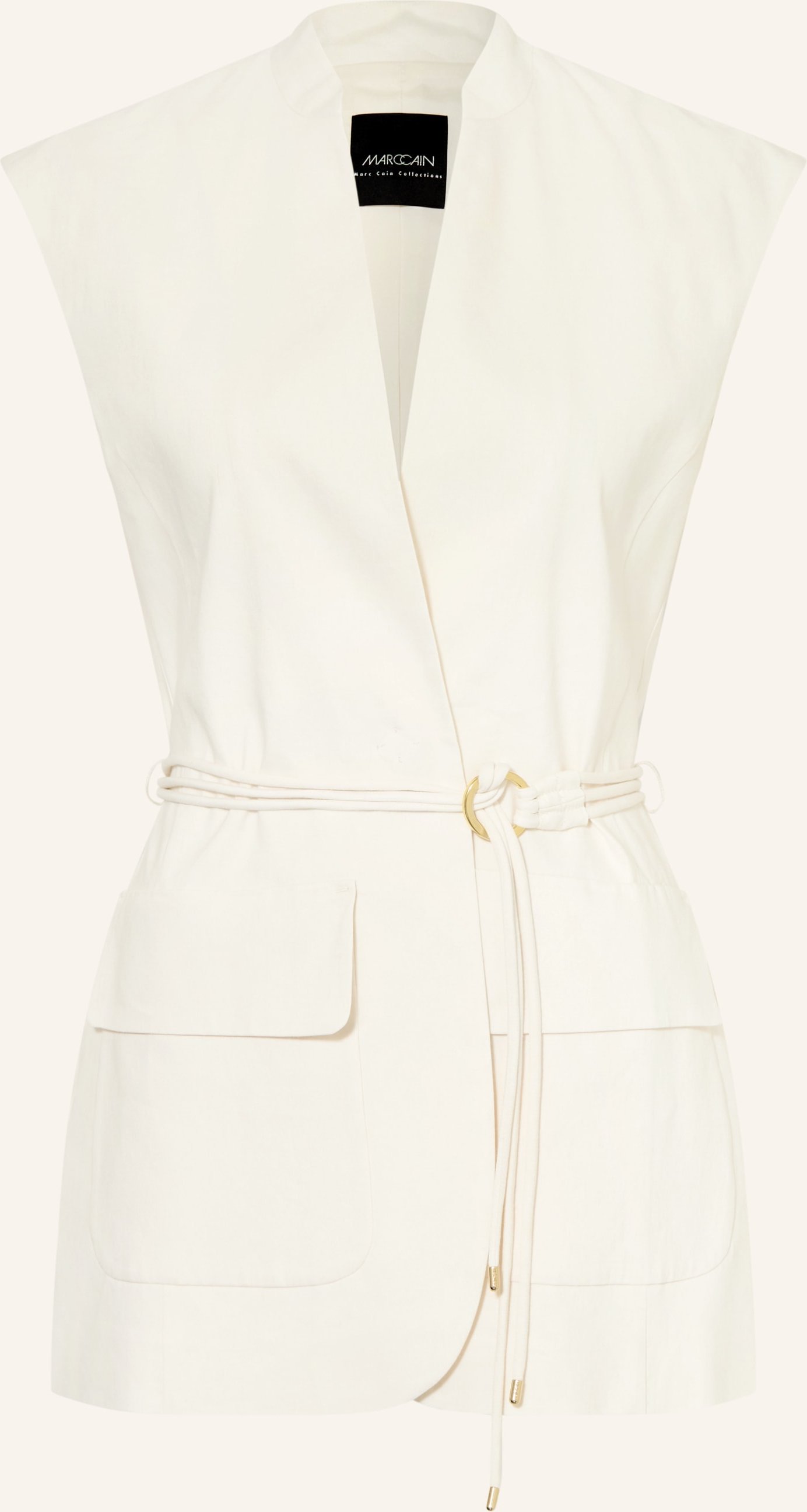 Marc Cain Blazerweste Mit Leinen weiss