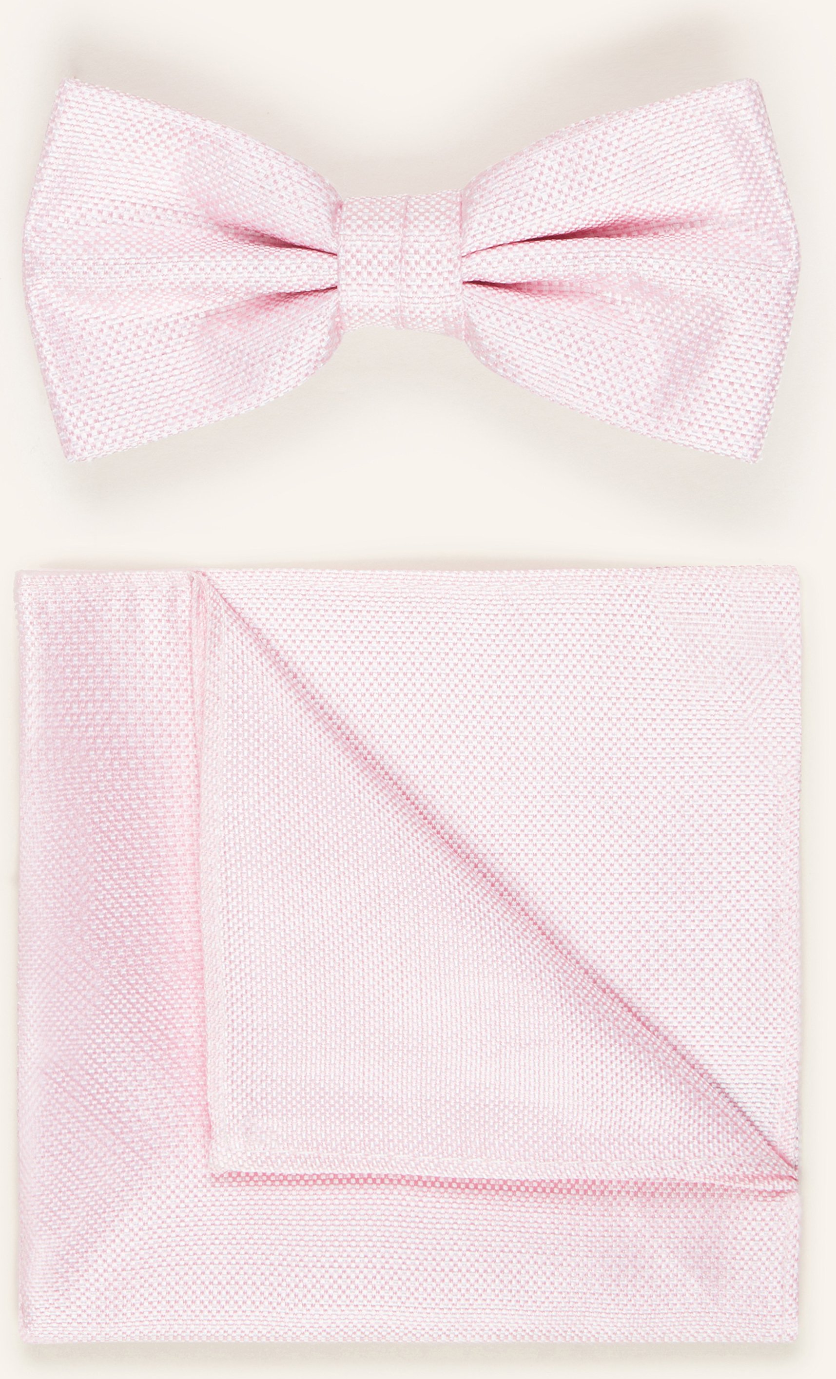 Paul Set: Fliege Und Einstecktuch rosa