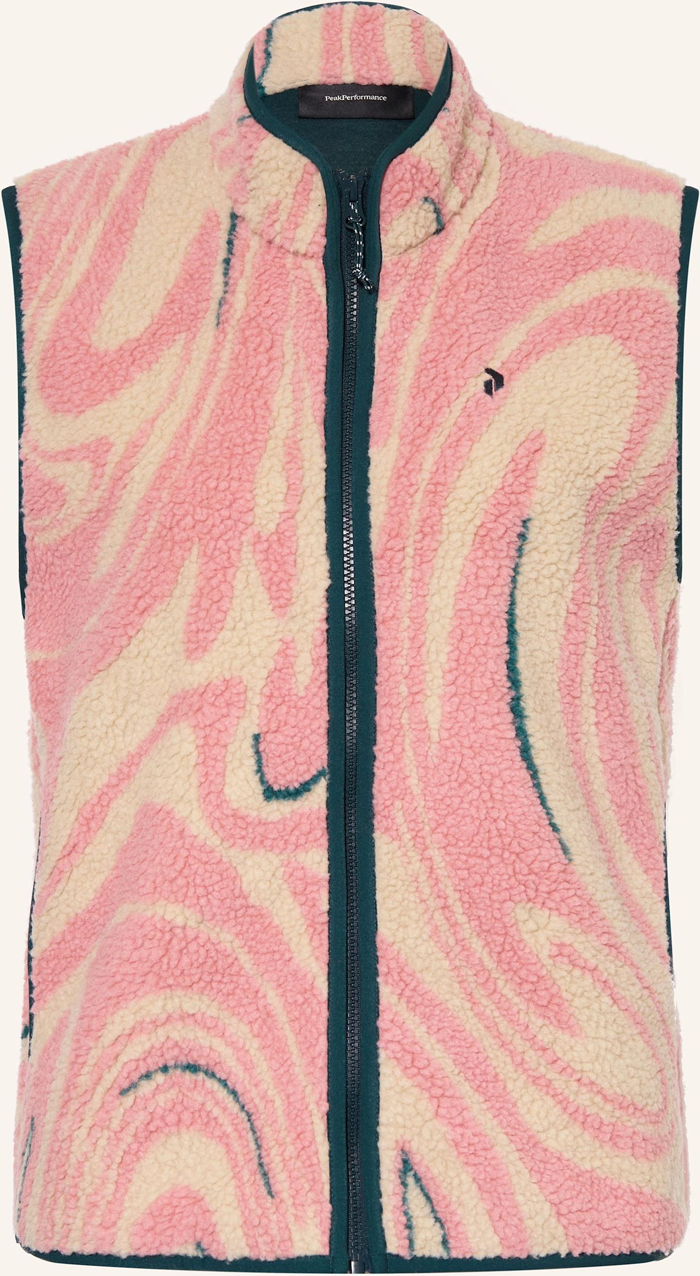 Peak Performance Teddyfell-Weste Graphic Pile weiss