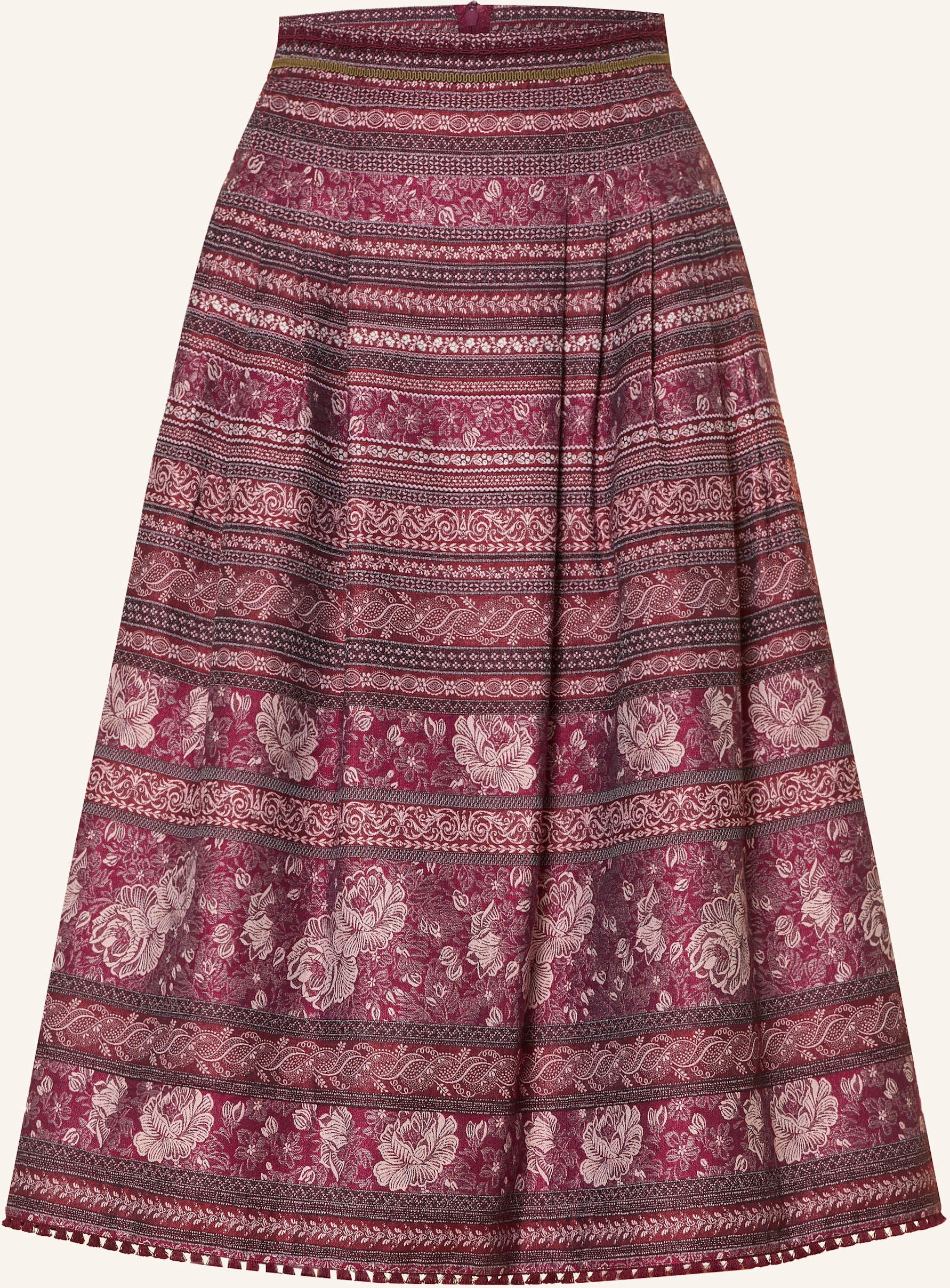 Hammerschmid Jacquard-Trachtenrock Lindau rot