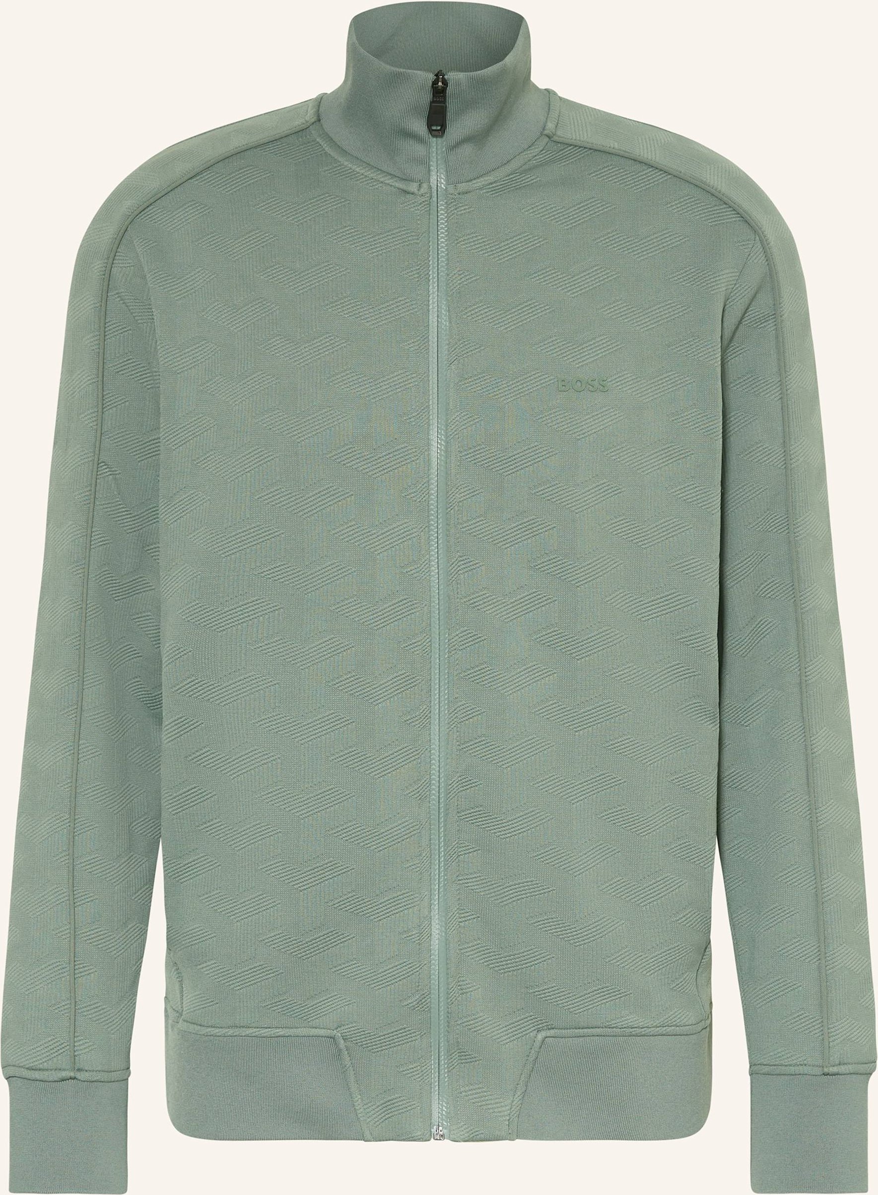 Boss Sweatjacke Mirror gruen