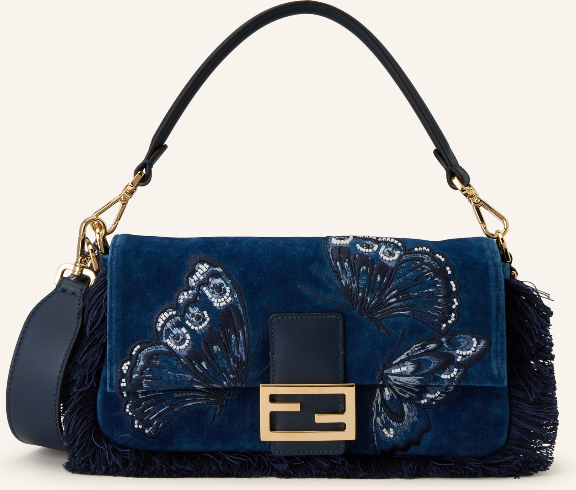 Fendi Handtasche Baguette blau