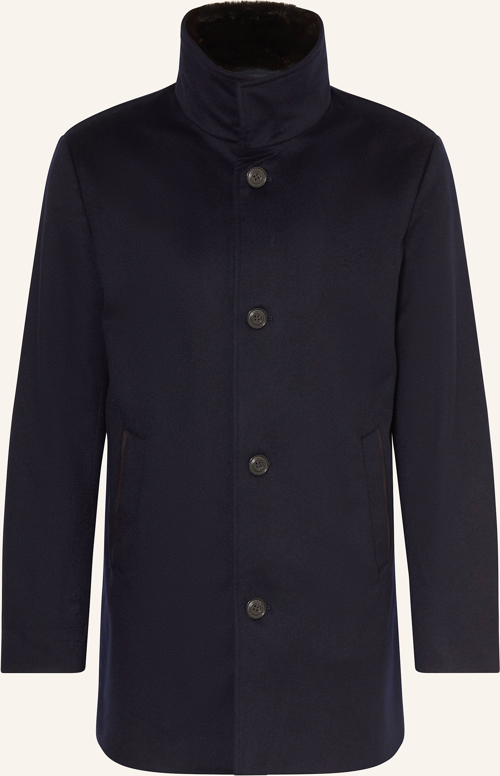 Paul & Shark Cashmere-Mantel Mit Herausnehmbarer Blende blau