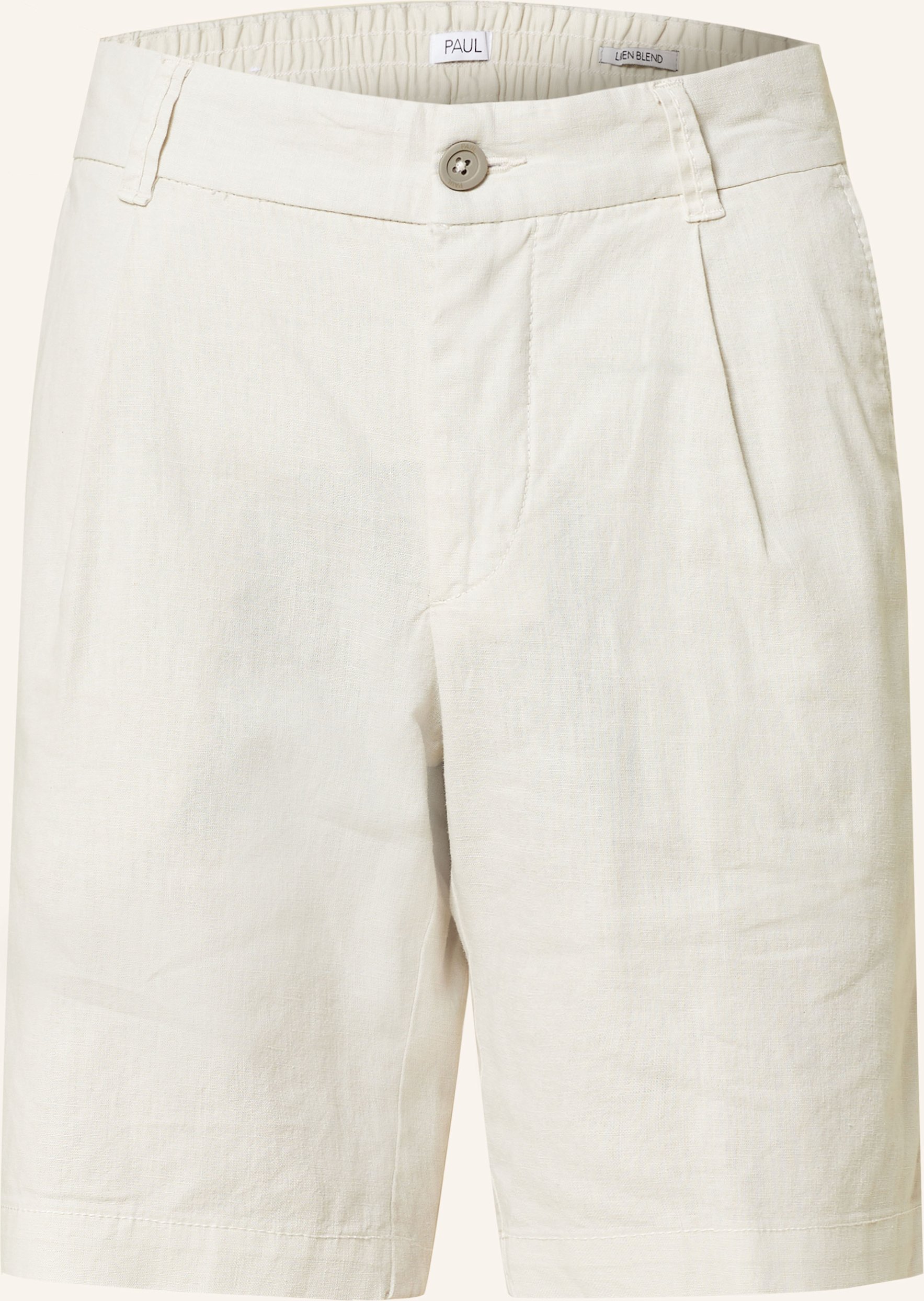 Paul Shorts Comfort Fit Mit Leinen grau