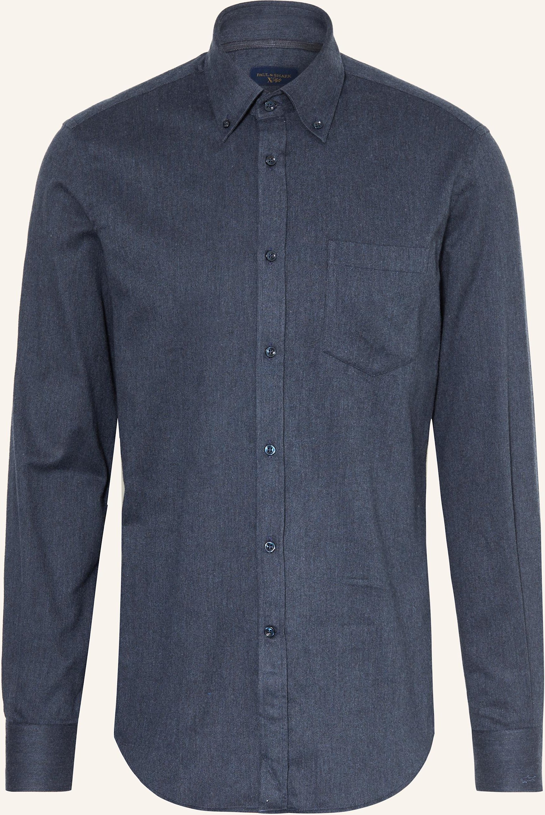 Paul & Shark Flanellhemd Regular Fit blau