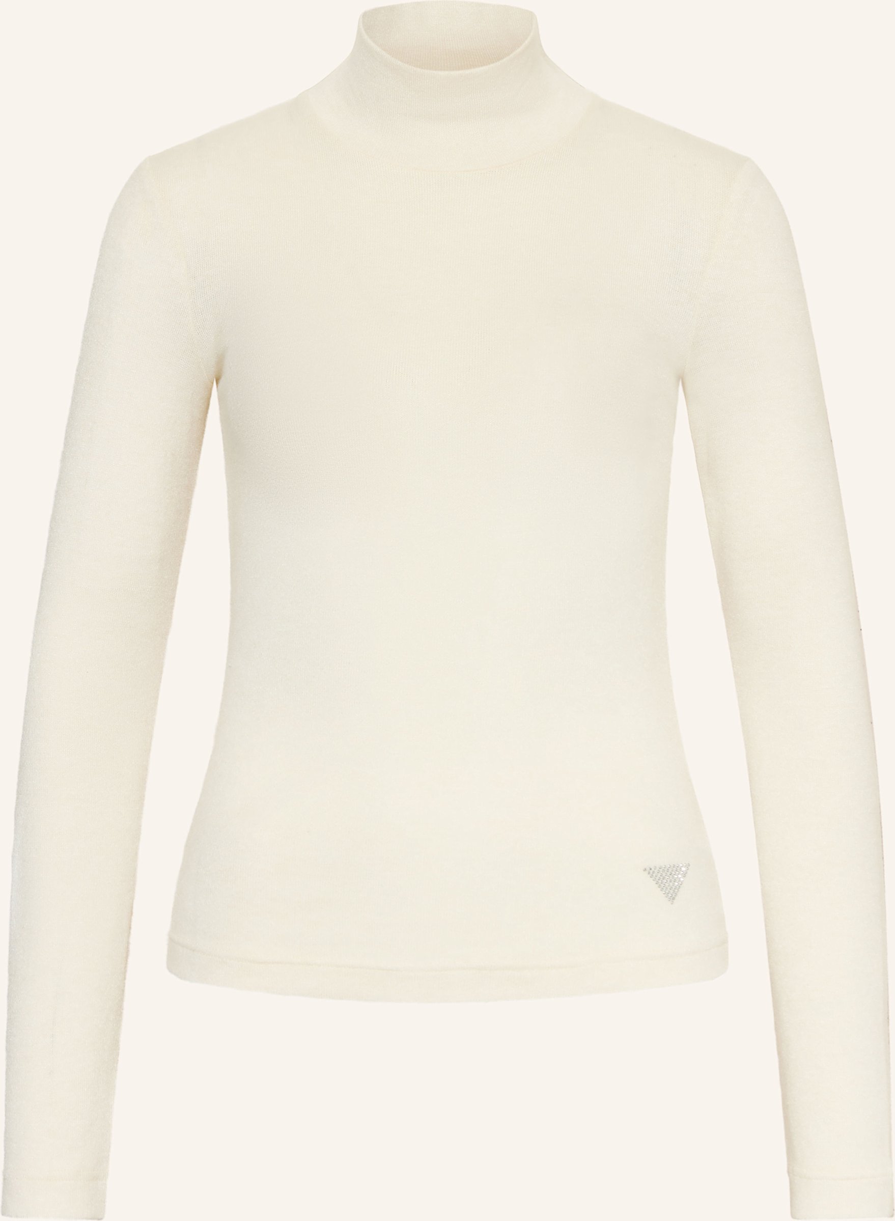 Guess Longsleeve Licia Mit Schmucksteinen weiss