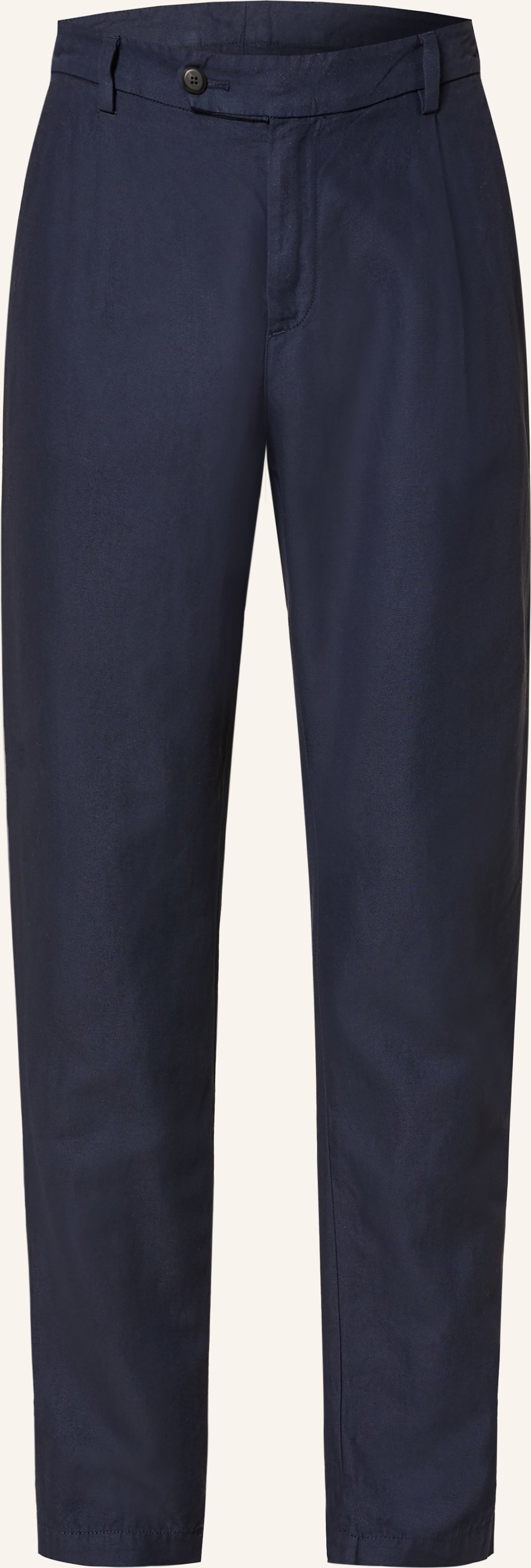 Eleventy Chino Extra Slim Fit Mit Leinen blau