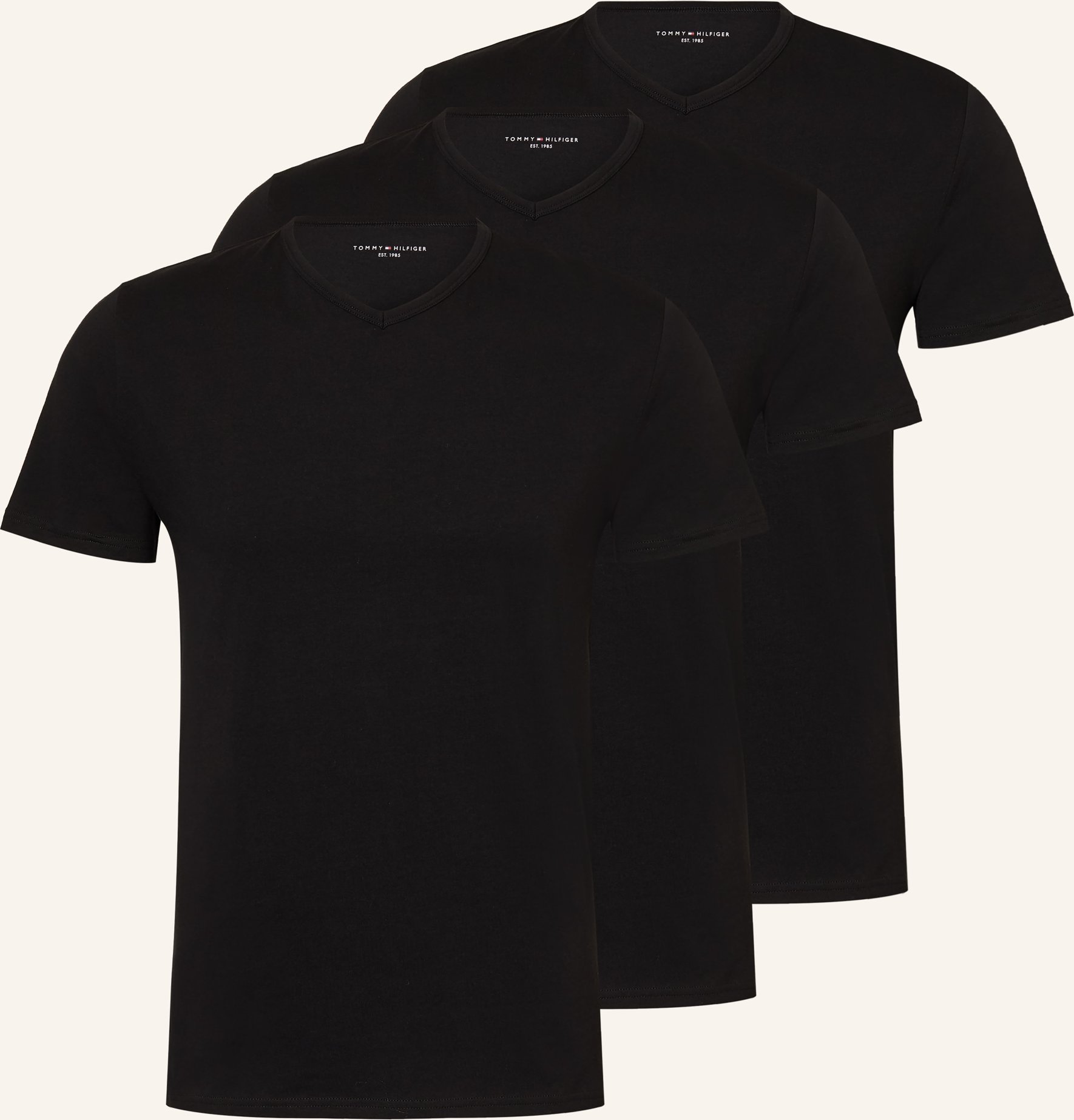 Tommy Hilfiger 3er-Pack V-Shirts schwarz