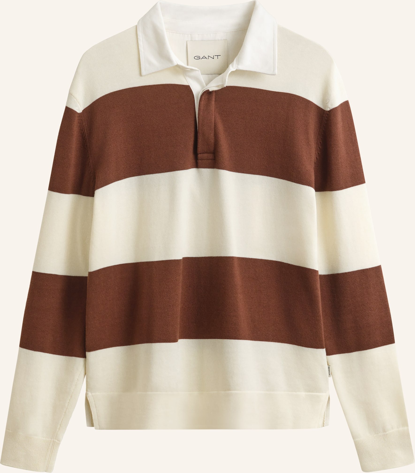 Gant Strick-Rugbyshirt beige